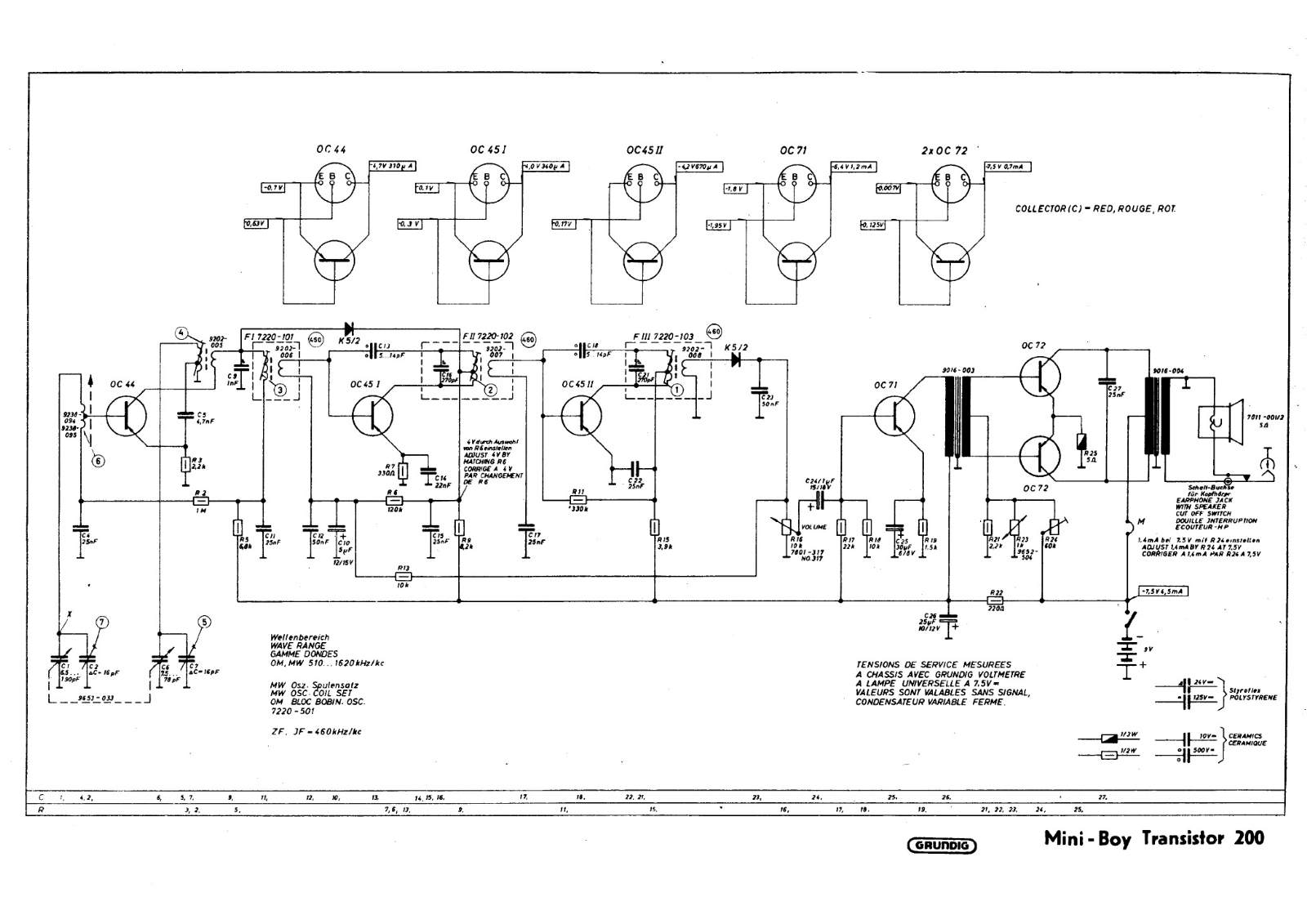 Grundig mini boy   200 schematic