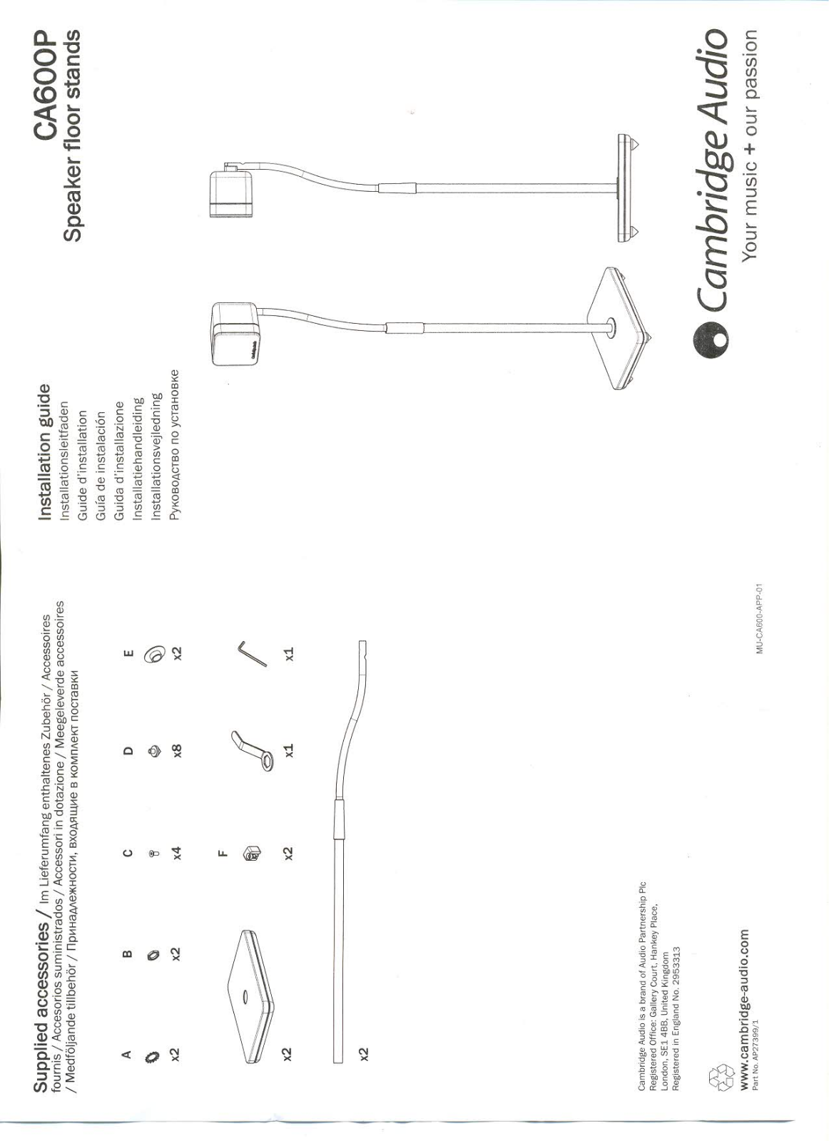 Cambridge Audio CA600P User Manual