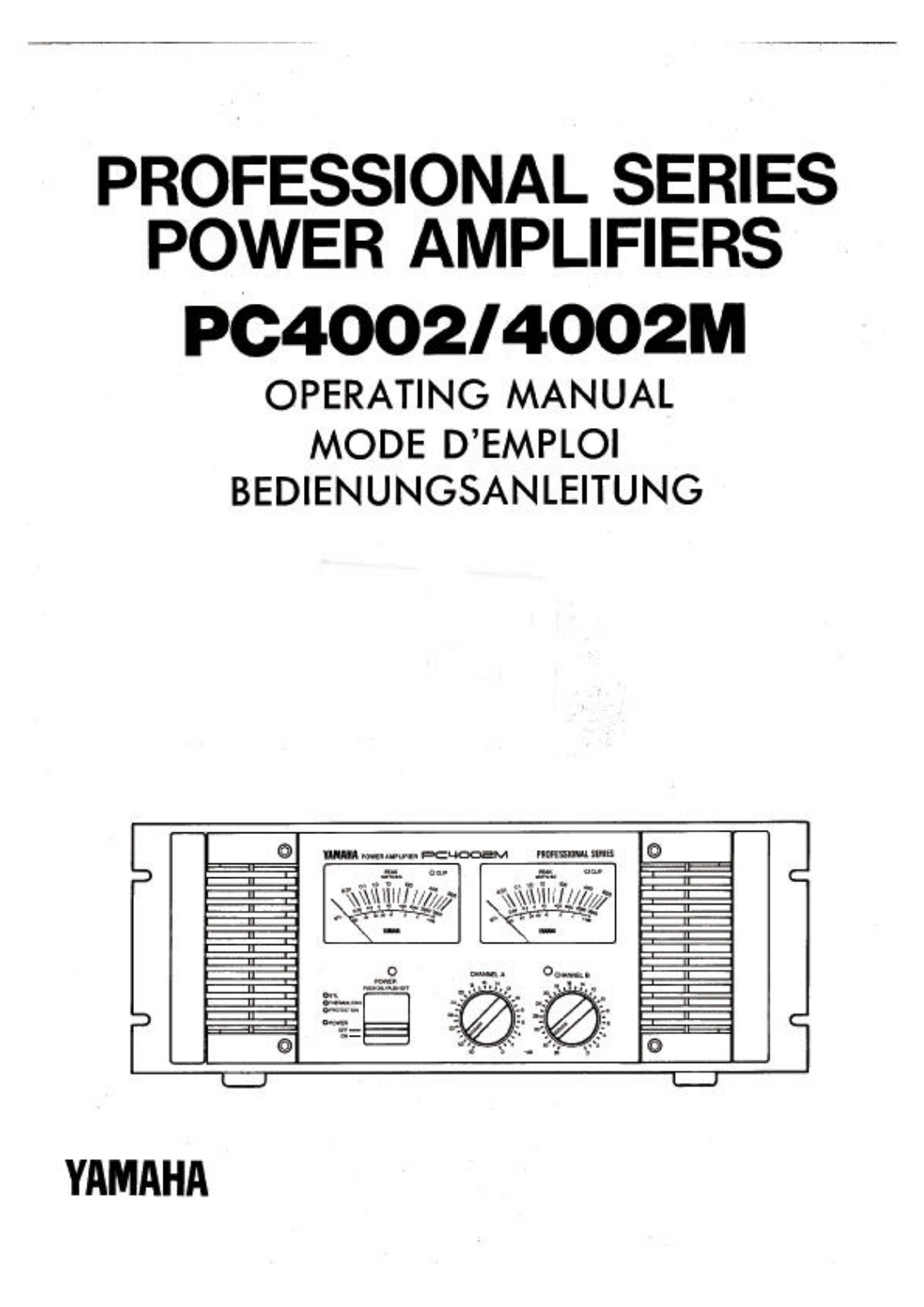 Yamaha PC4002 User Manual