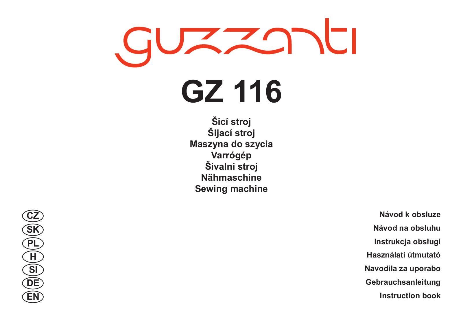 Guzzanti GZ 116 User Manual