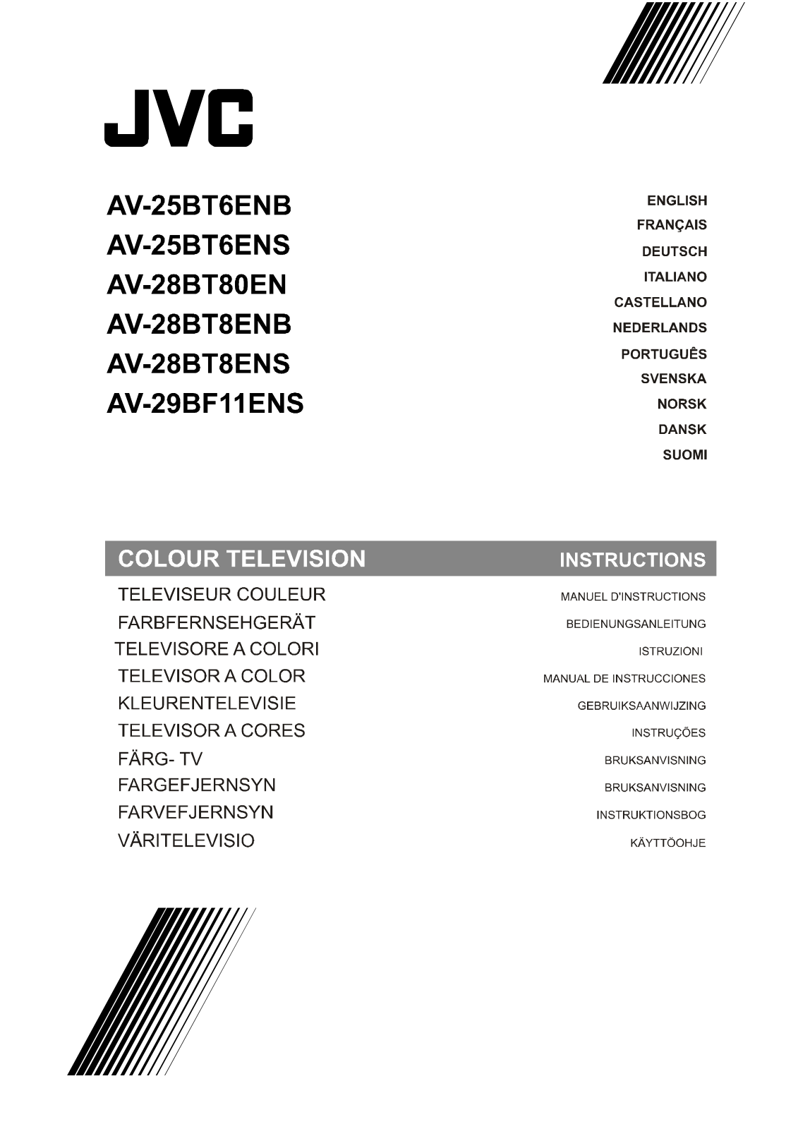 JVC AV-28BS88EN, AV-28BT80EN, AV-28BT80EP, AV-28BT8EEB, AV-28BT8EES User Manual