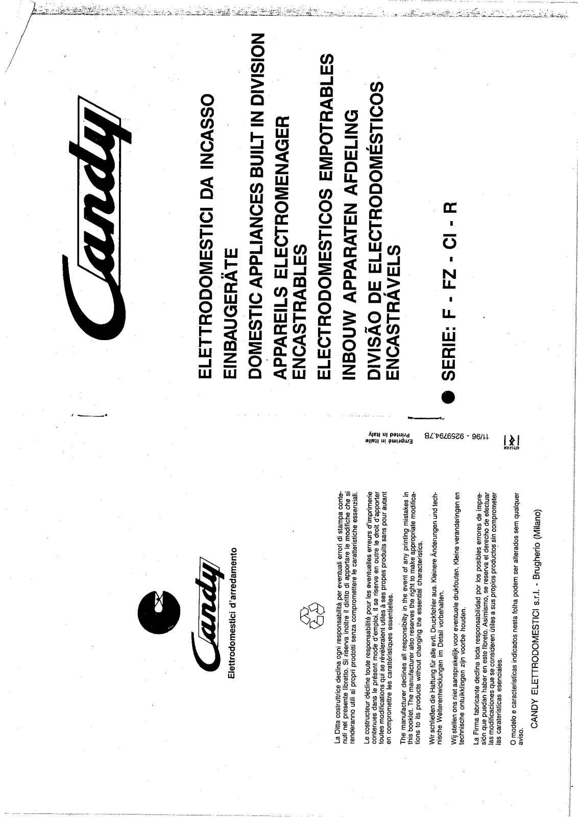 Candy FO F310 User Manual