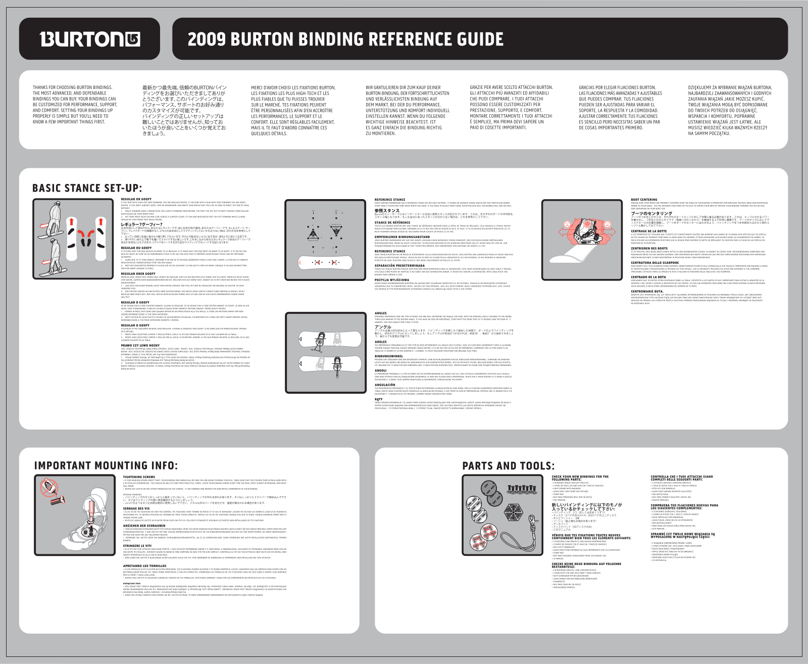 Burton 2009 Bindings User Manual - ManualMachine.com