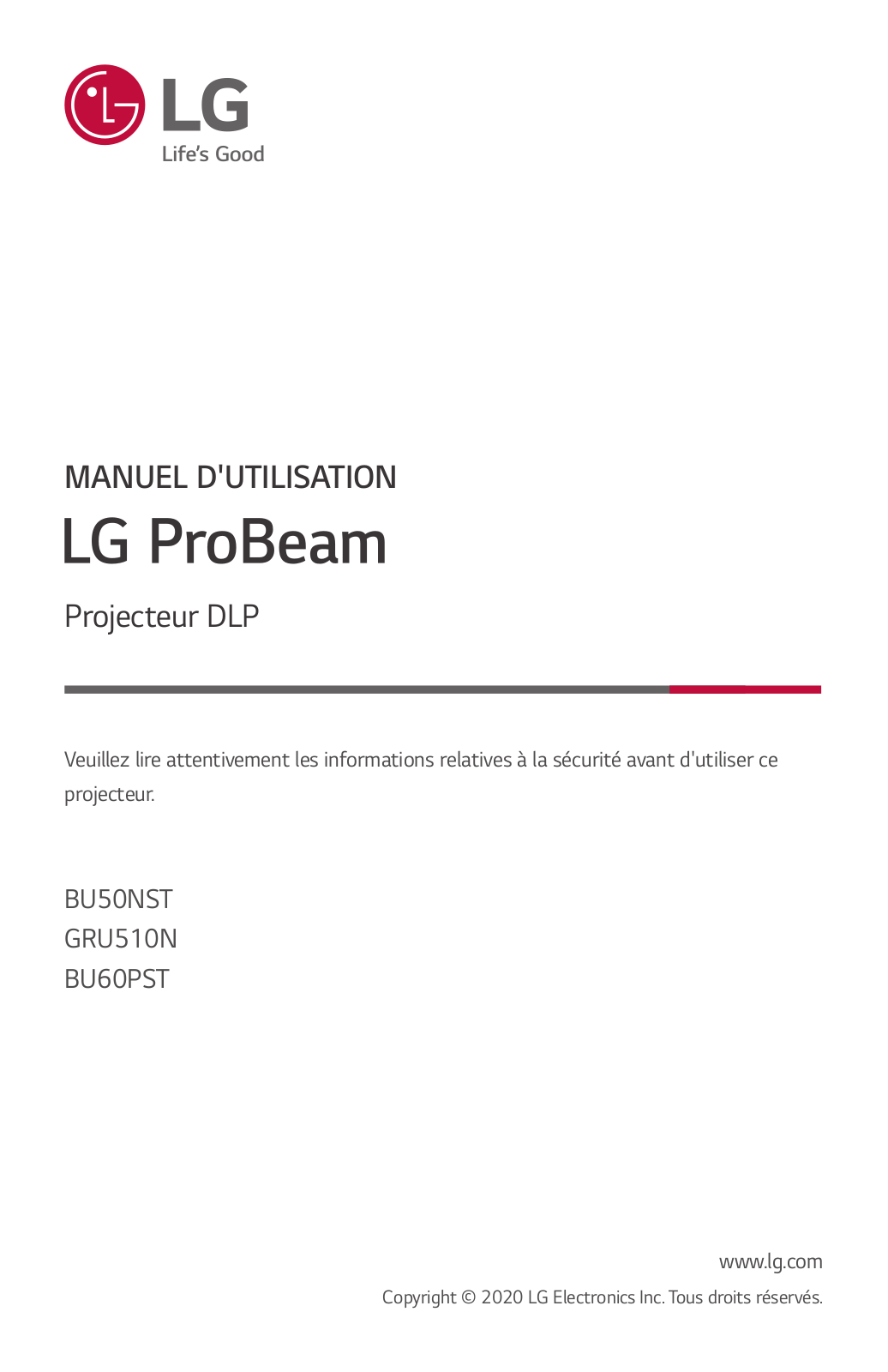 LG BU50NST User manual