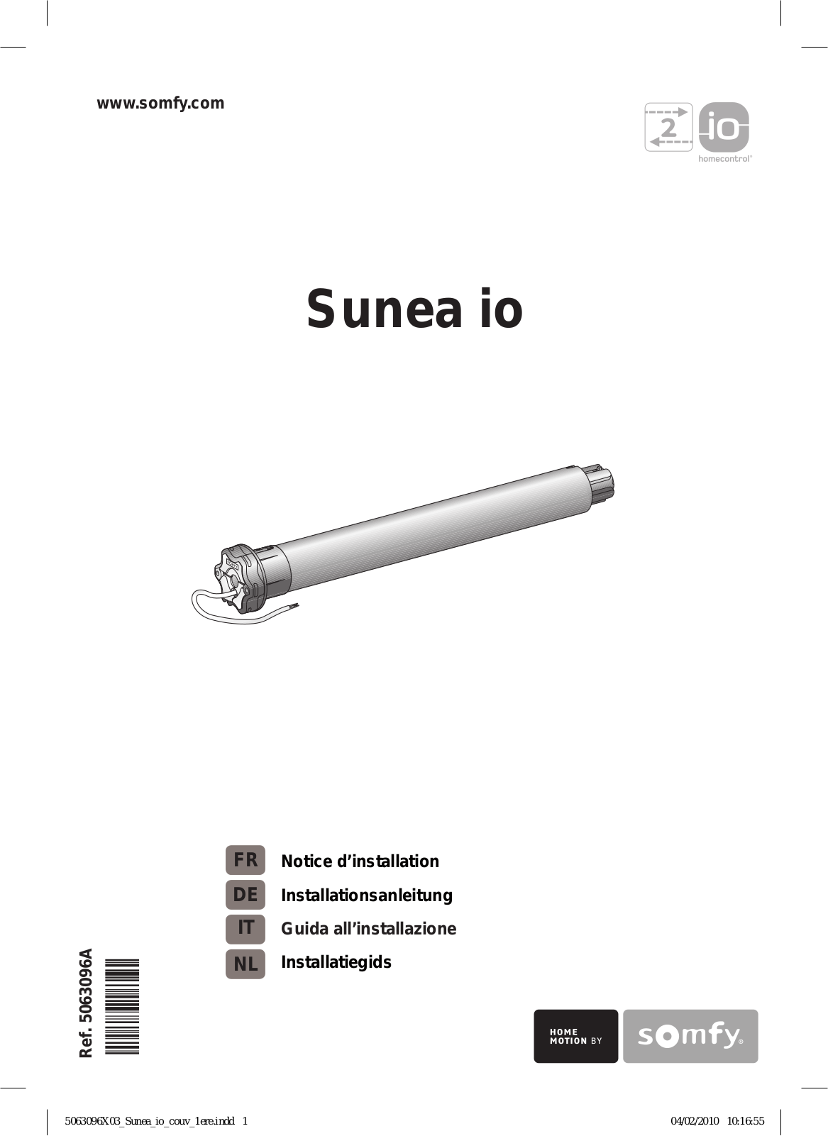 SOMFY SUNEA IO User Manual