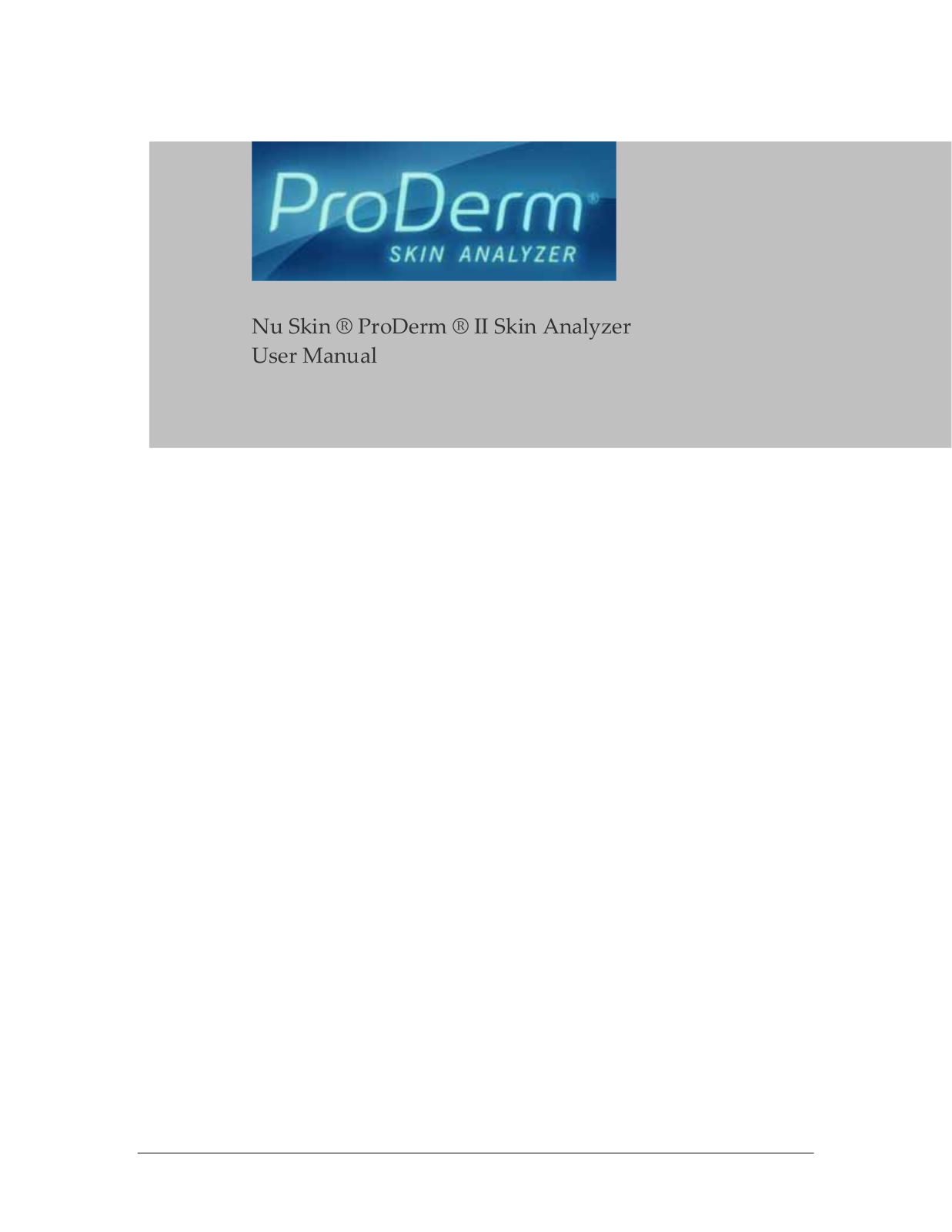 Visionary PRODERM2 Users Manual - ManualMachine.com