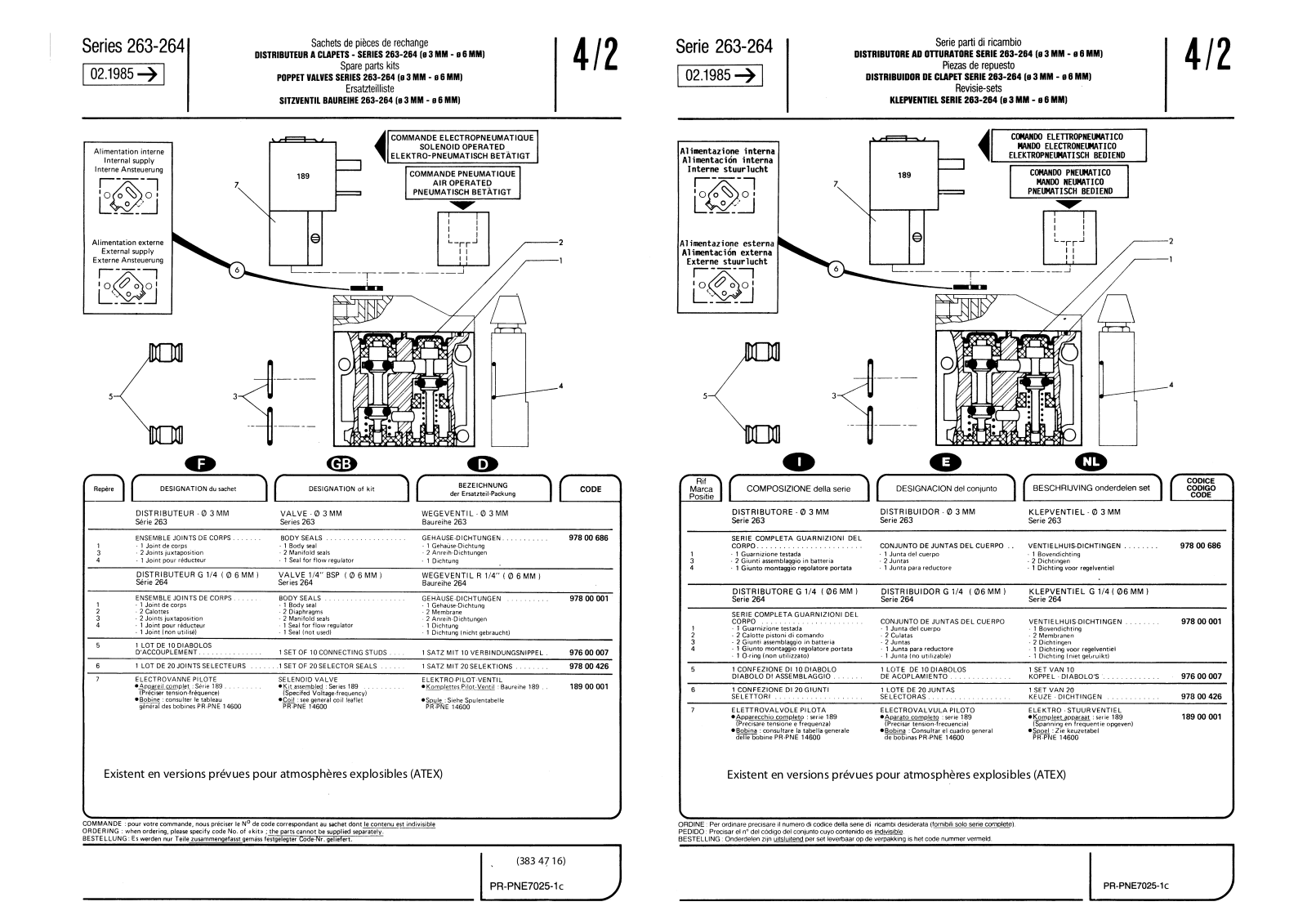 ASCO European Installation Manual: Series 263 264 Joinable Poppet Valves Manuals & Guides