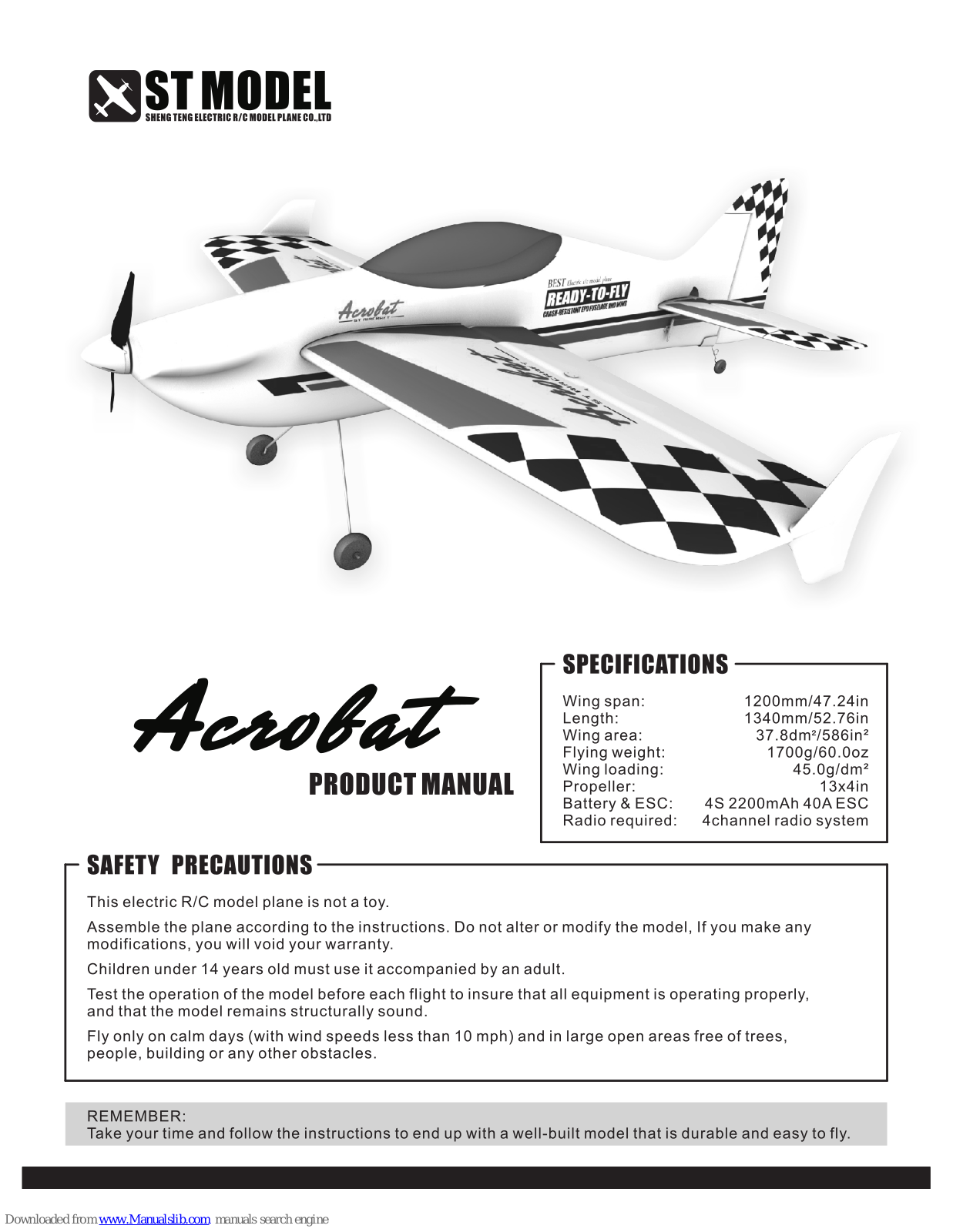 st model acrobat Product Manual