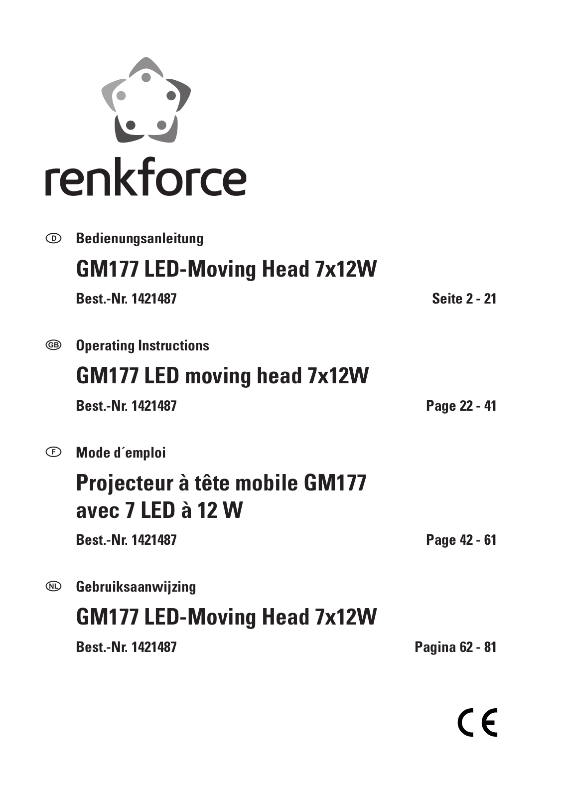 Renkforce 1421487 Operating Instructions