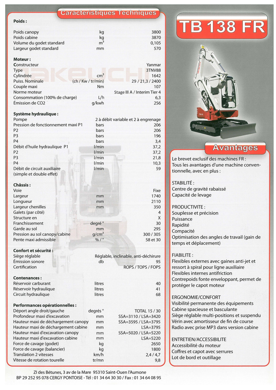 Takeuchi TB 138 FR BROCHURE