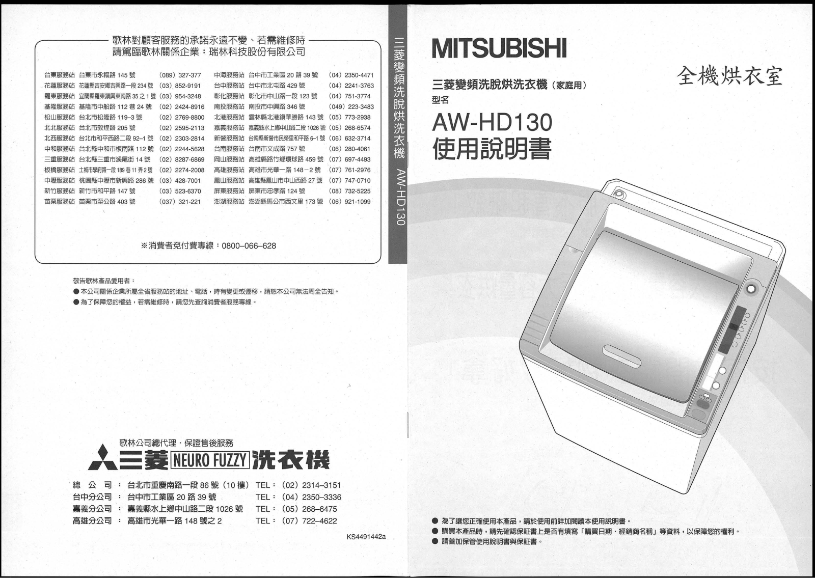 MITSUBISHI AW-HD130 User Manual