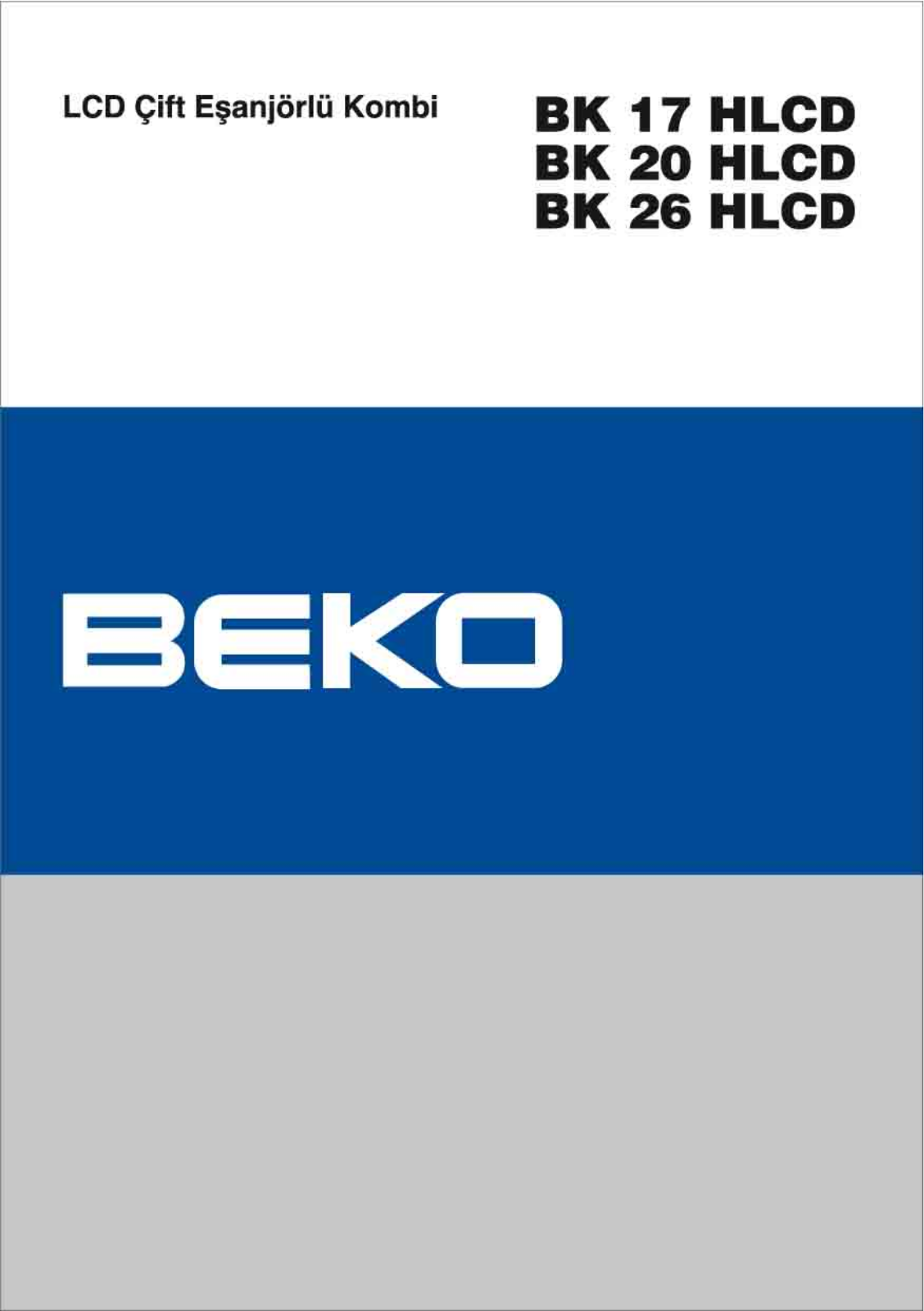 Beko BK 17 HLCD, BK 20 HLCD, BK 26 HLCD User manual