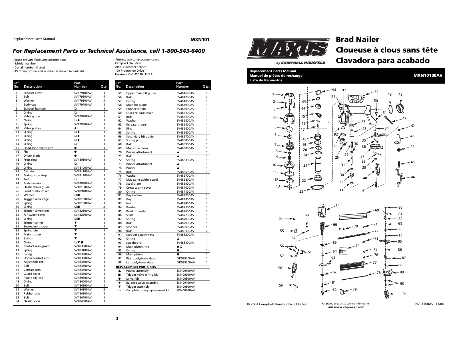 Maxus MXN10100AV User Manual