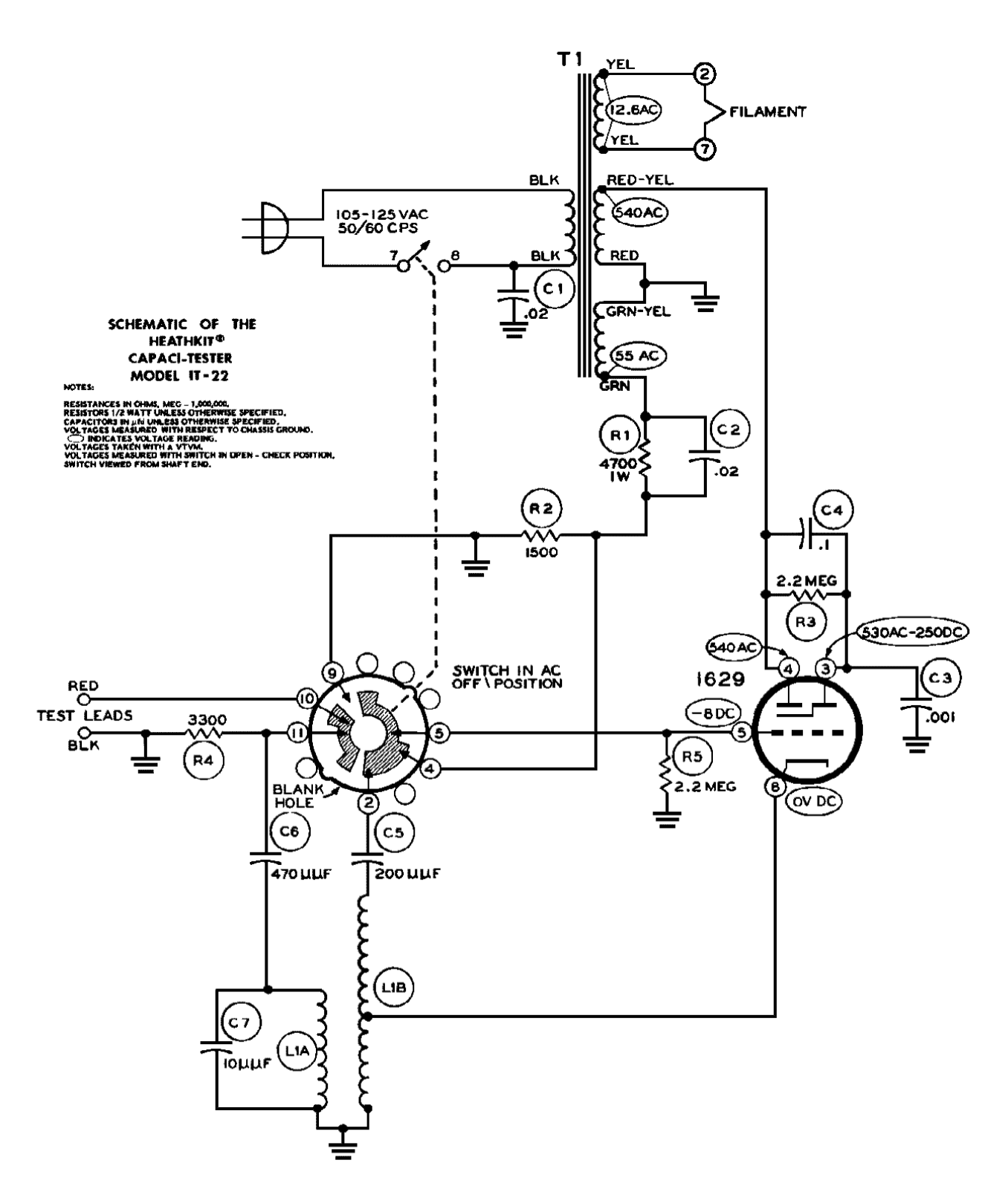 Heath Company IT-22 Schematic