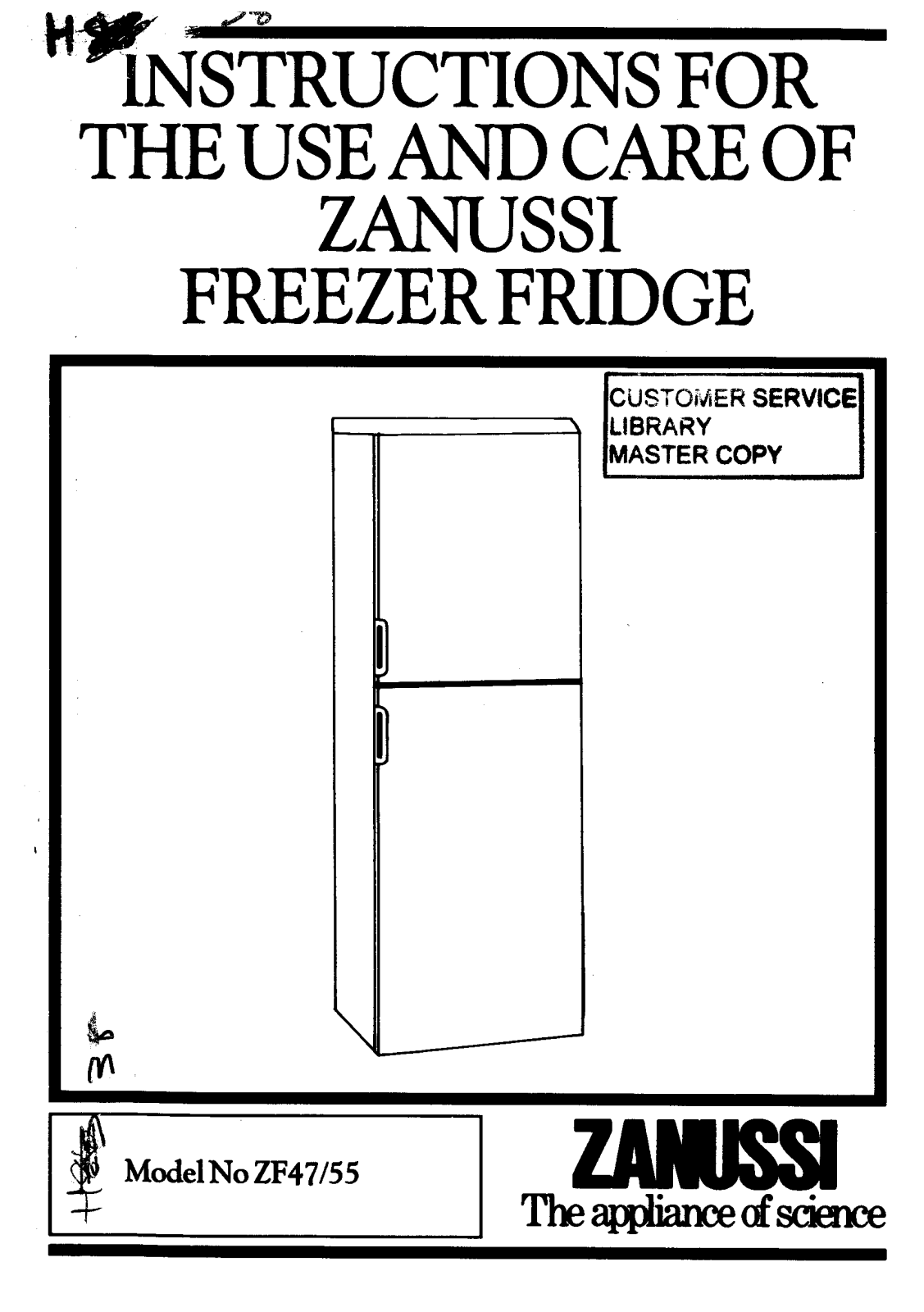 Zanussi ZF47-55 User Manual