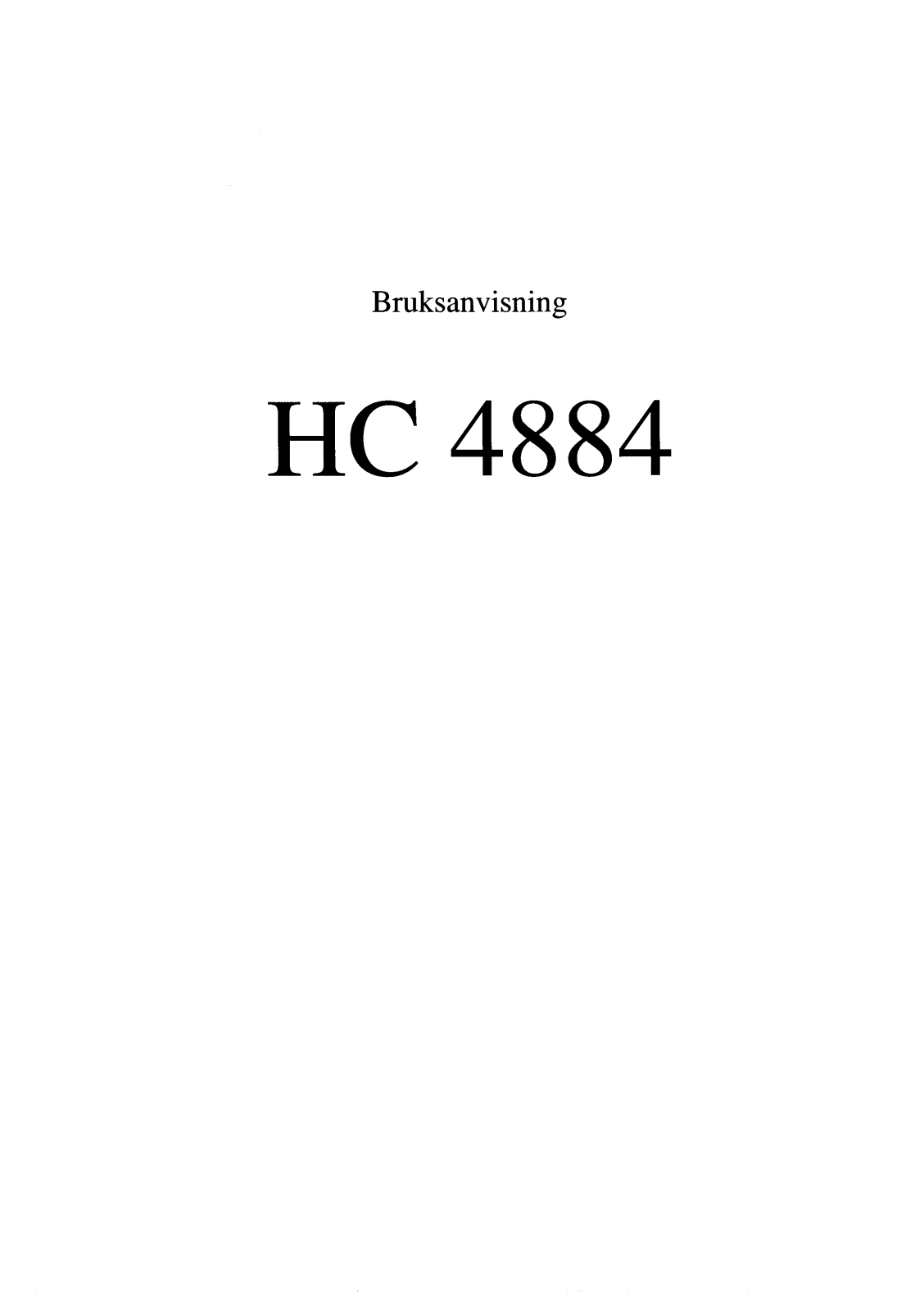 Elektro helios HC4884 User Manual