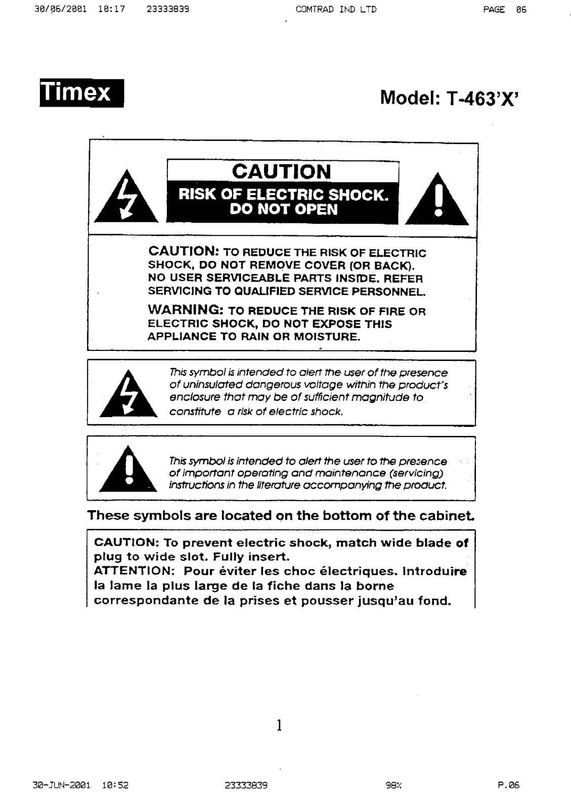 SDI Technologies T463 Users Manual