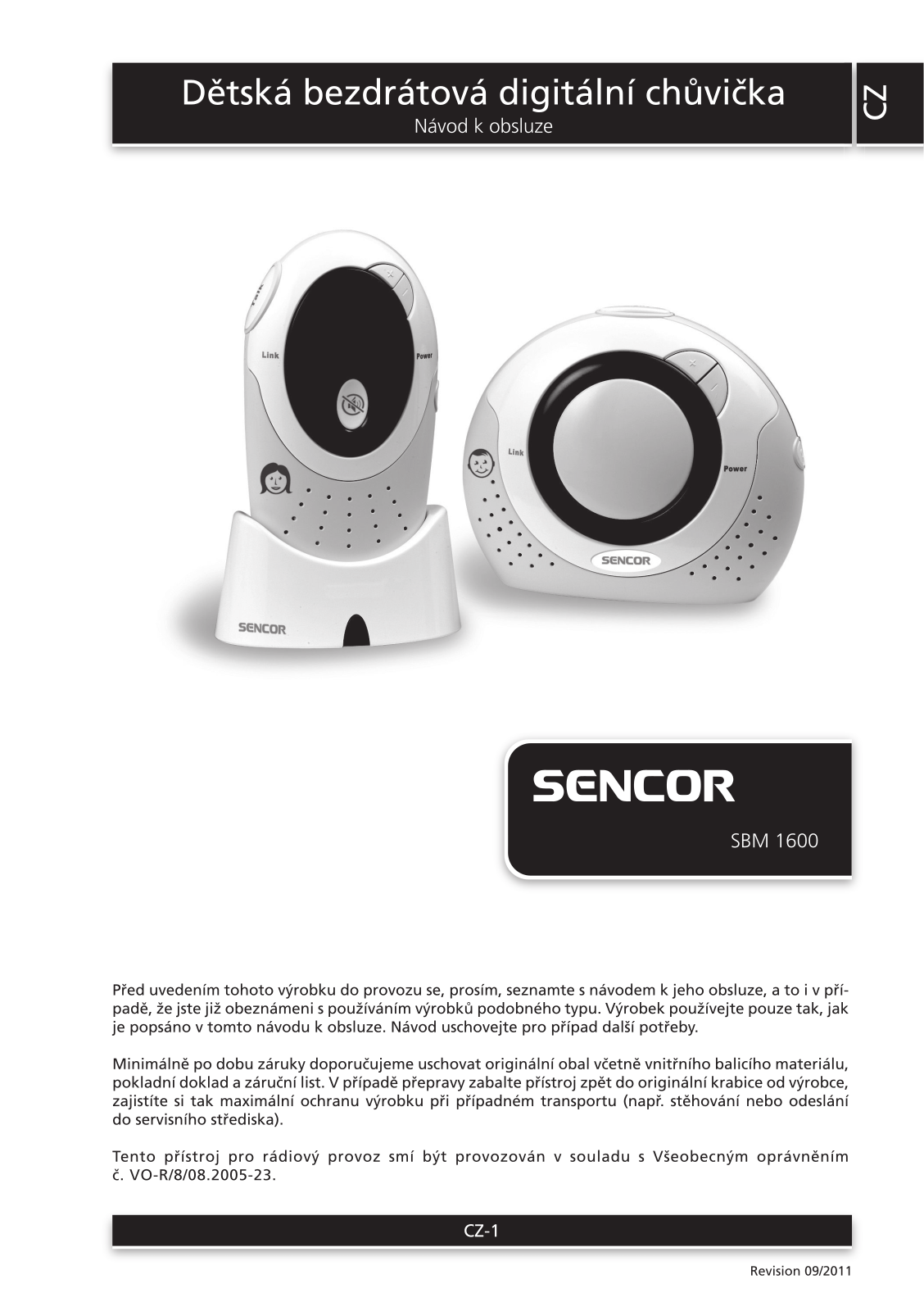 Sencor SBM 1600 User Manual