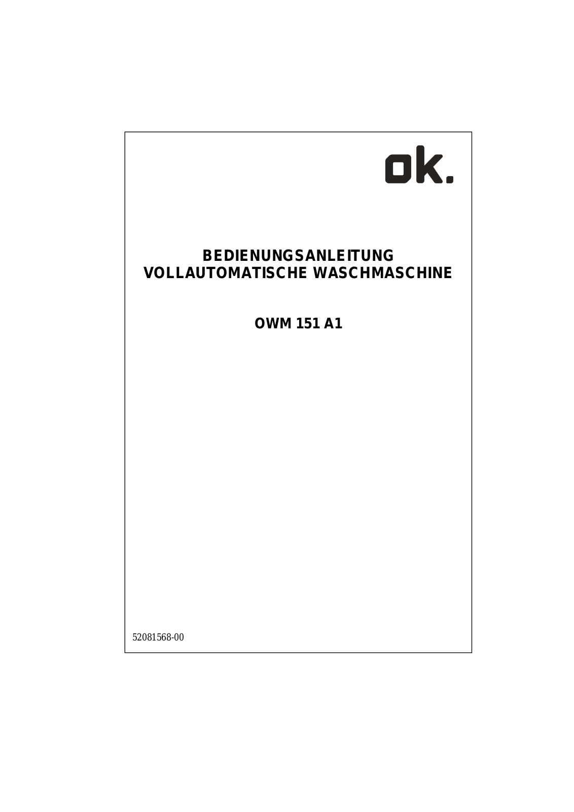 OK OWM 151 A1 User Manual