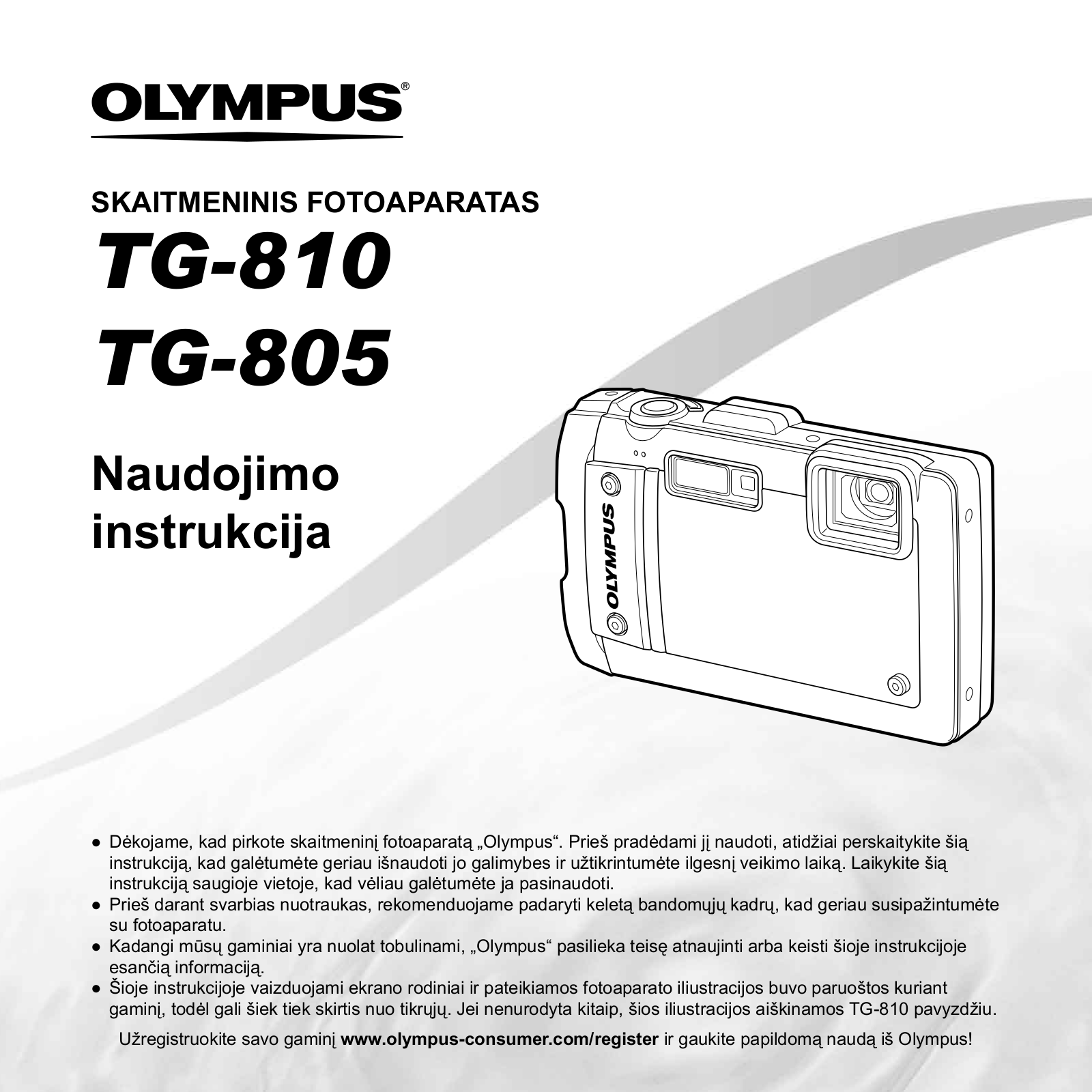 OLYMPUS TG-810 User Manual