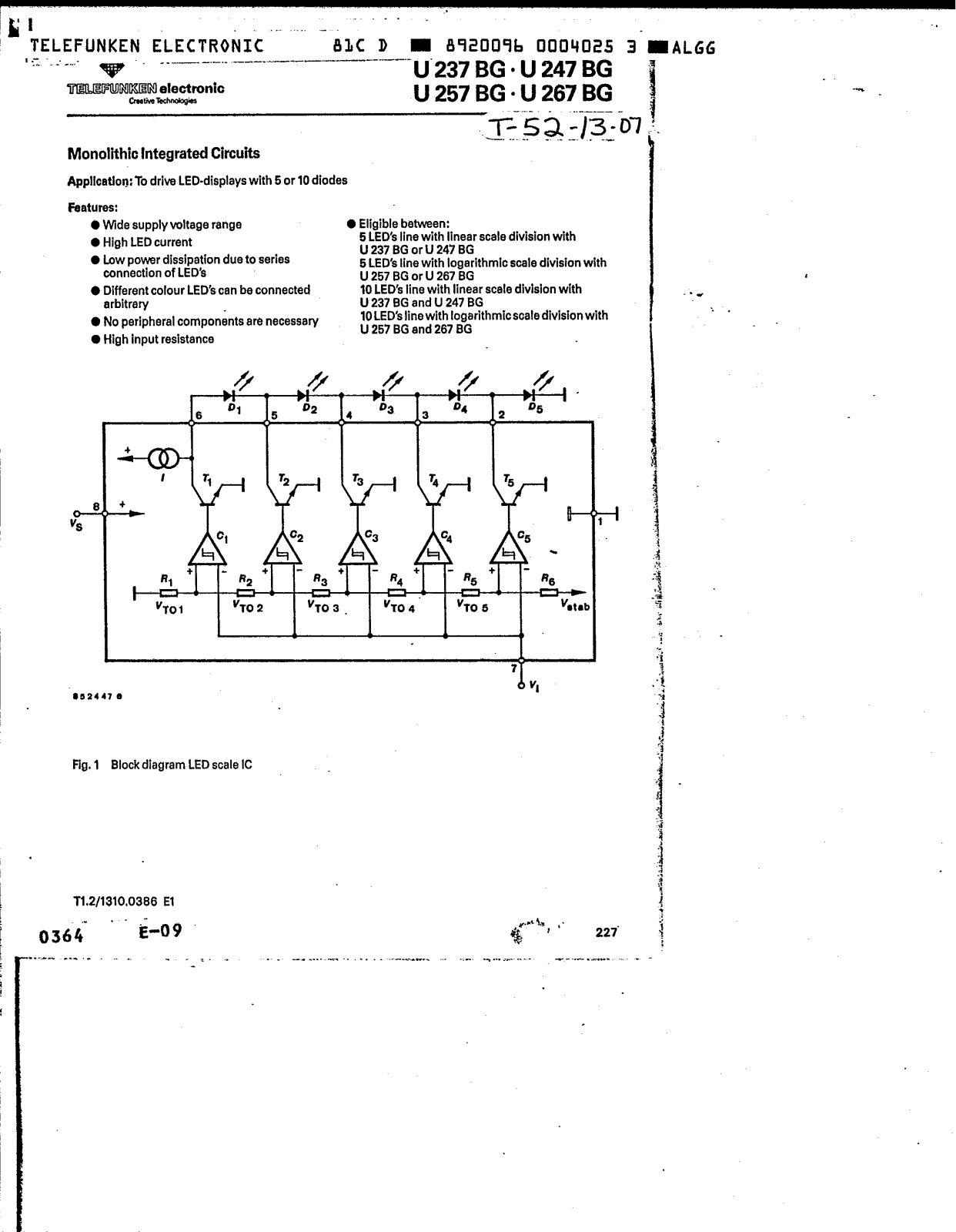 Datasheet U267BG Specification - ManualMachine.com