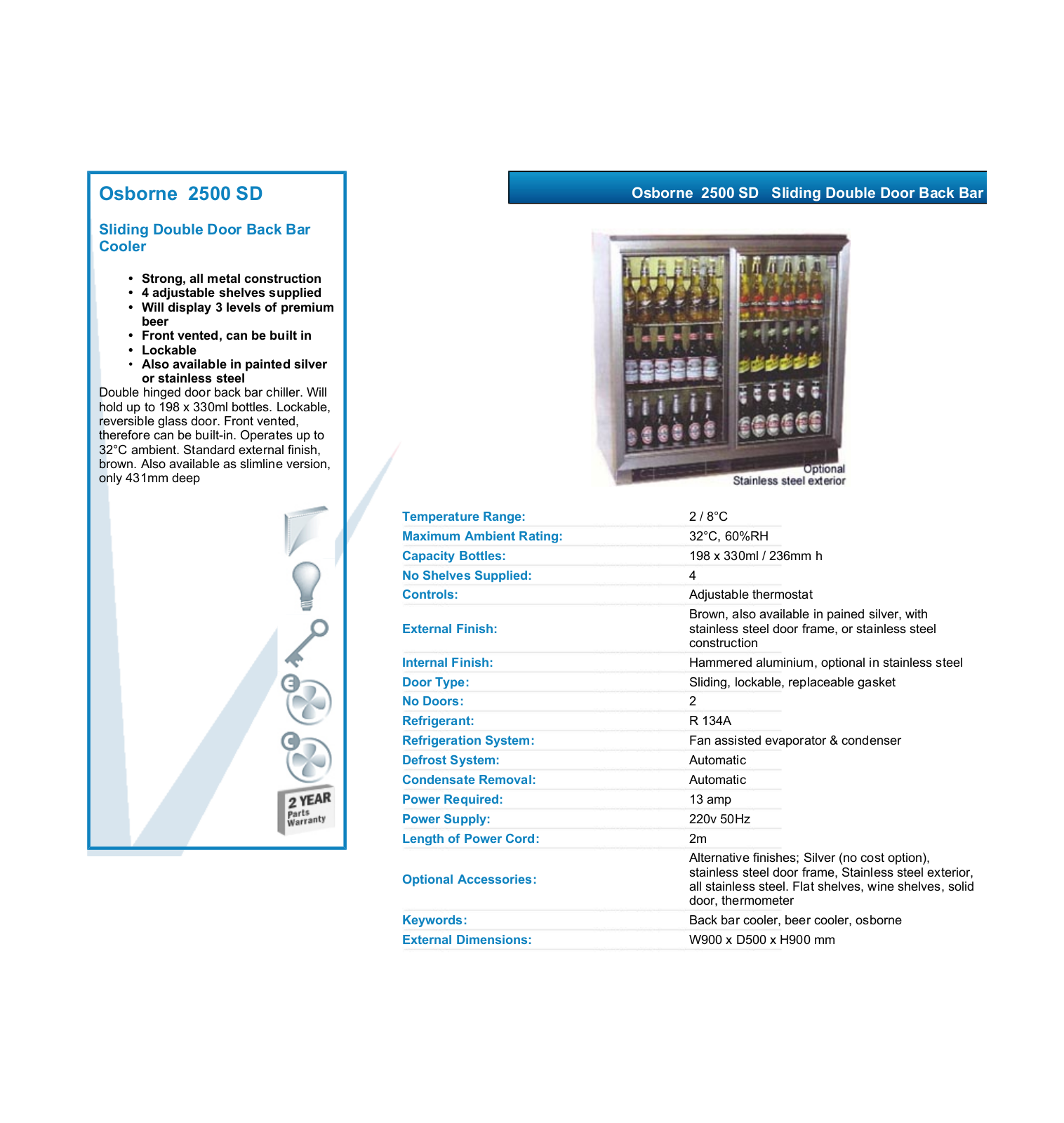 Valera OSBORNE 2500 SD DATASHEET