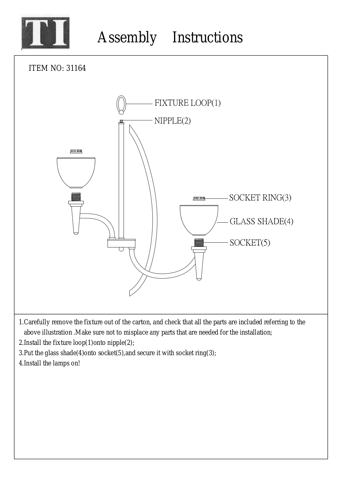 Triarch 31164 User Manual