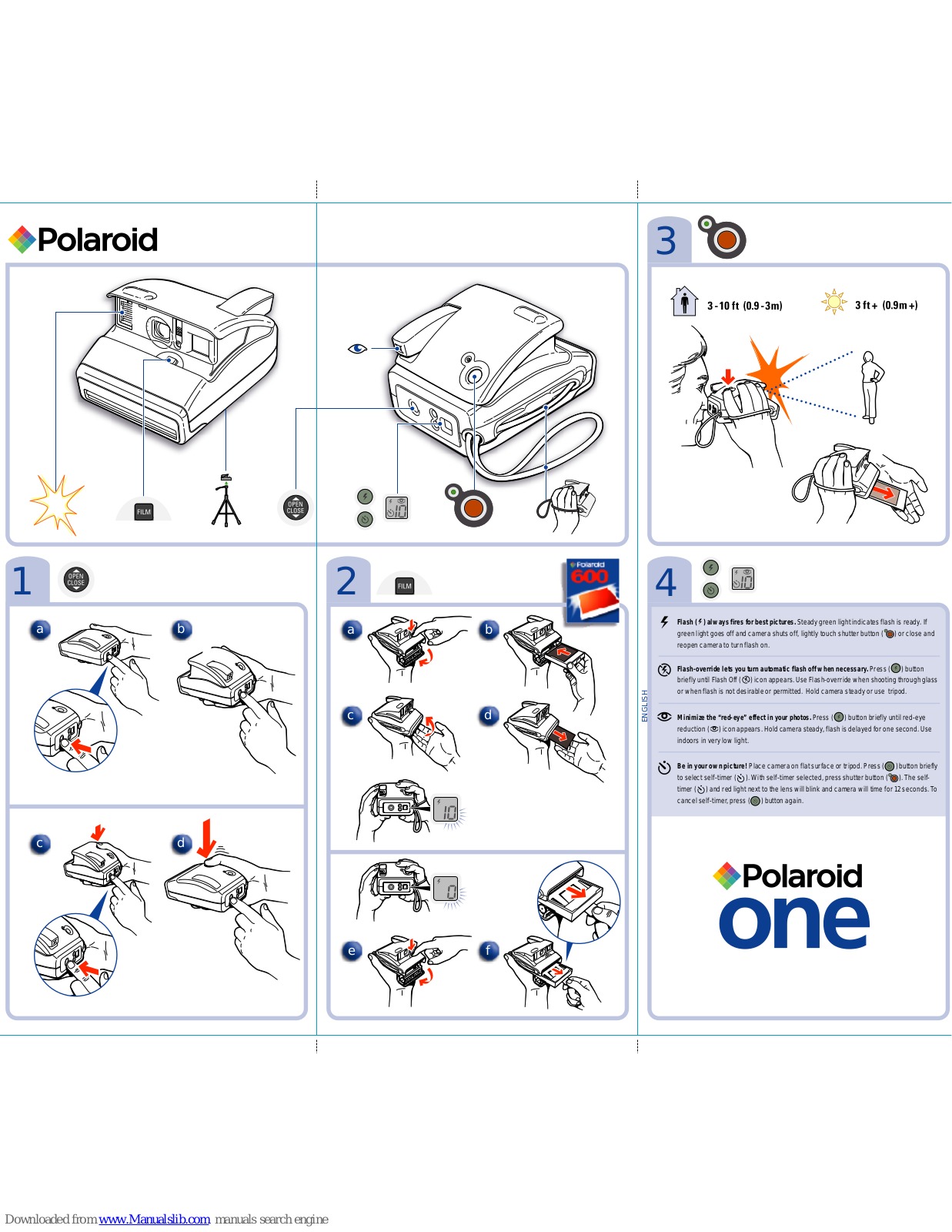 Polaroid Polaroid One 600 Quick Start Manual