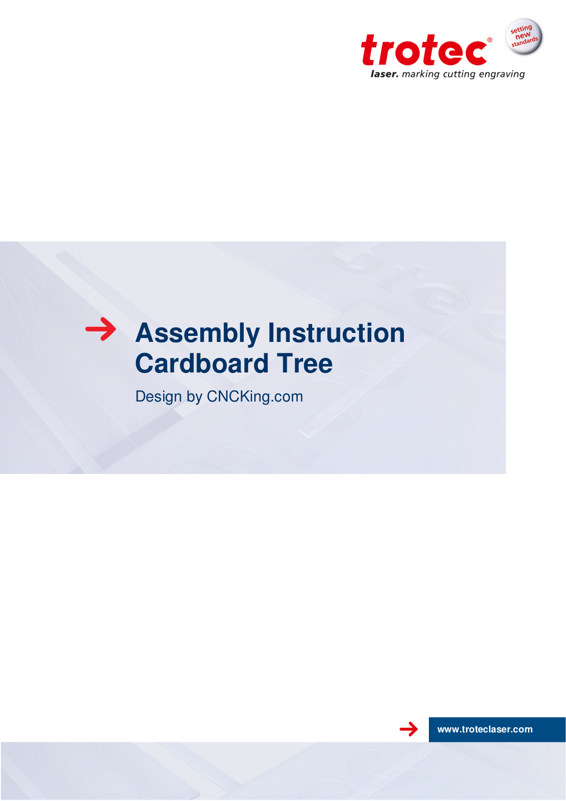 Trotec Cardboard Tree Assembly Instruction Manual