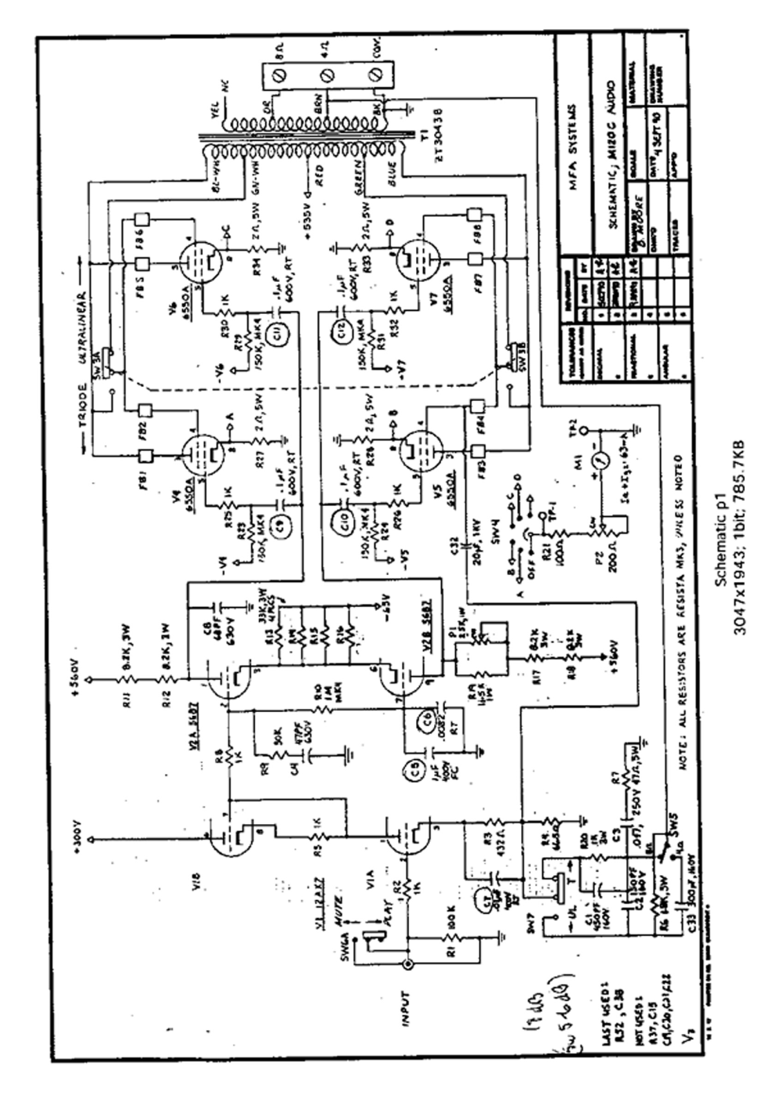 MFA Systems M-120 Schematic