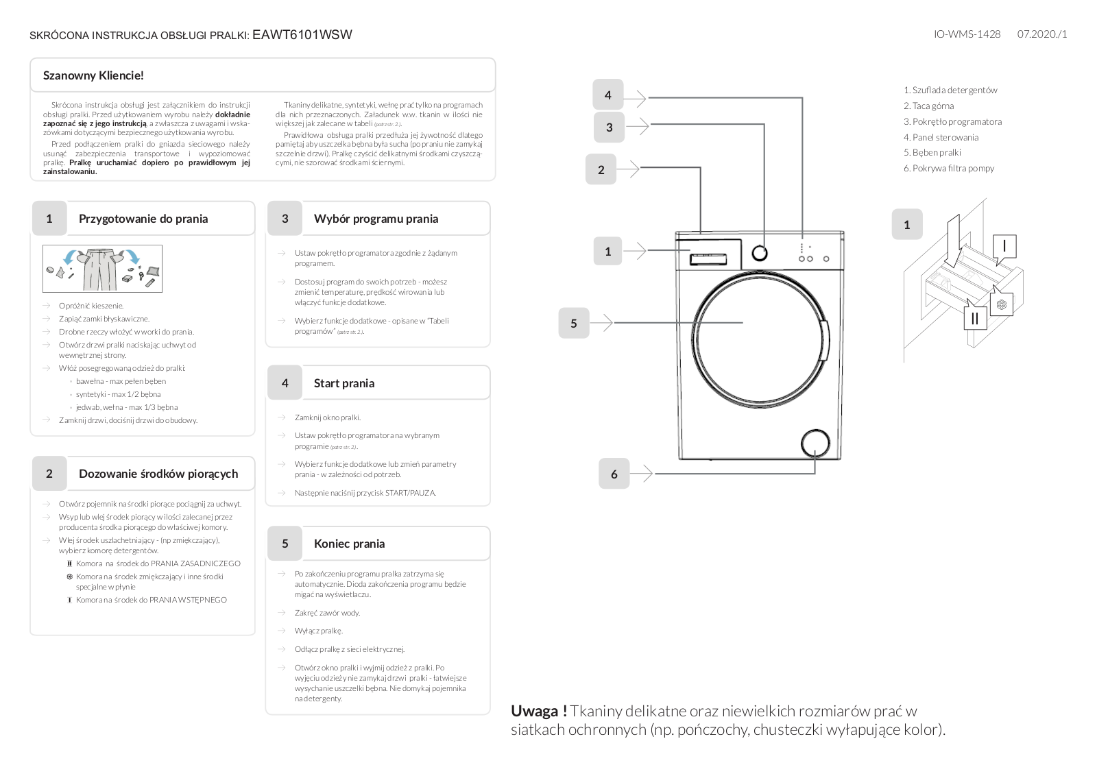 Amica EAWT6101WSW User guide