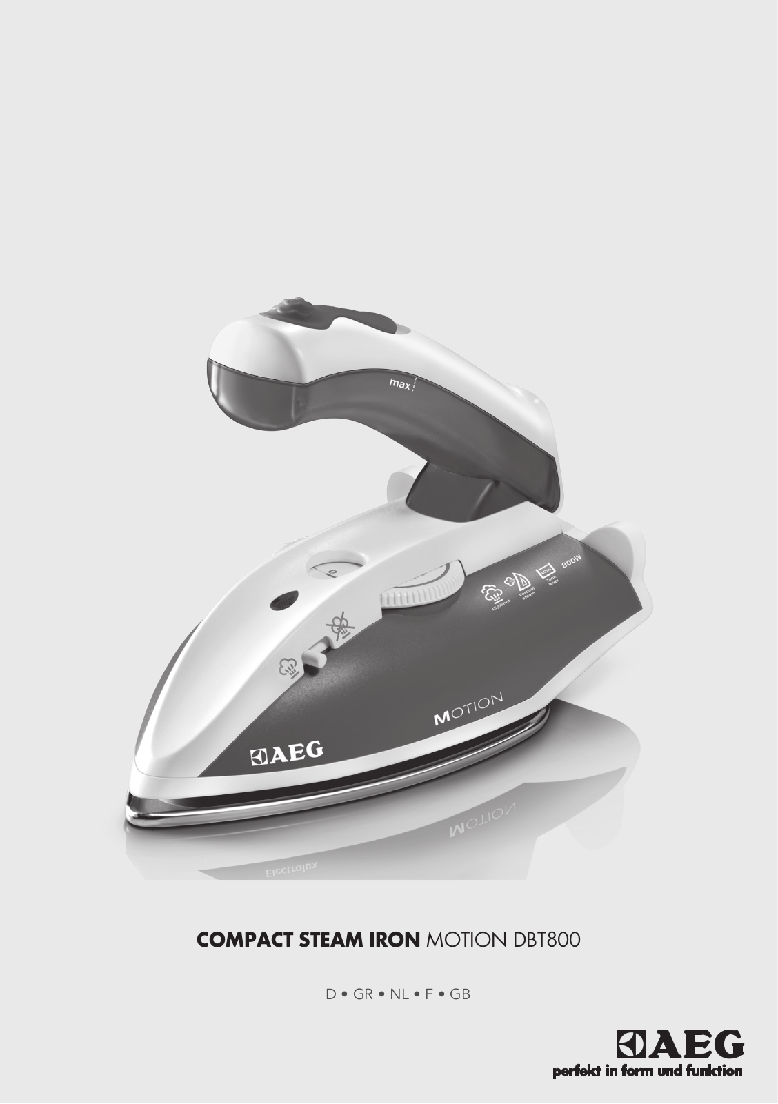 AEG COMPACT STEAM IRON MOTION DBT800 User manual