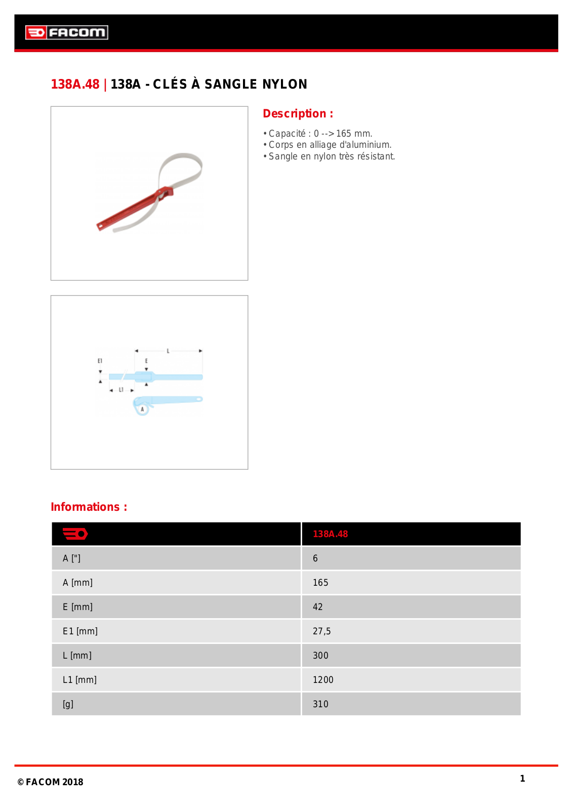 Facom 138A.48 Specification - ManualMachine.com