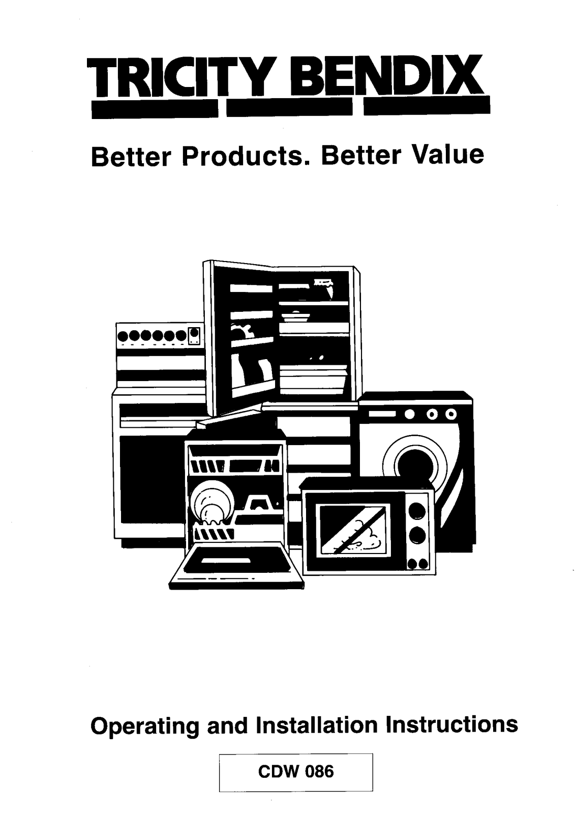 tricity bendix CDW086 User Manual