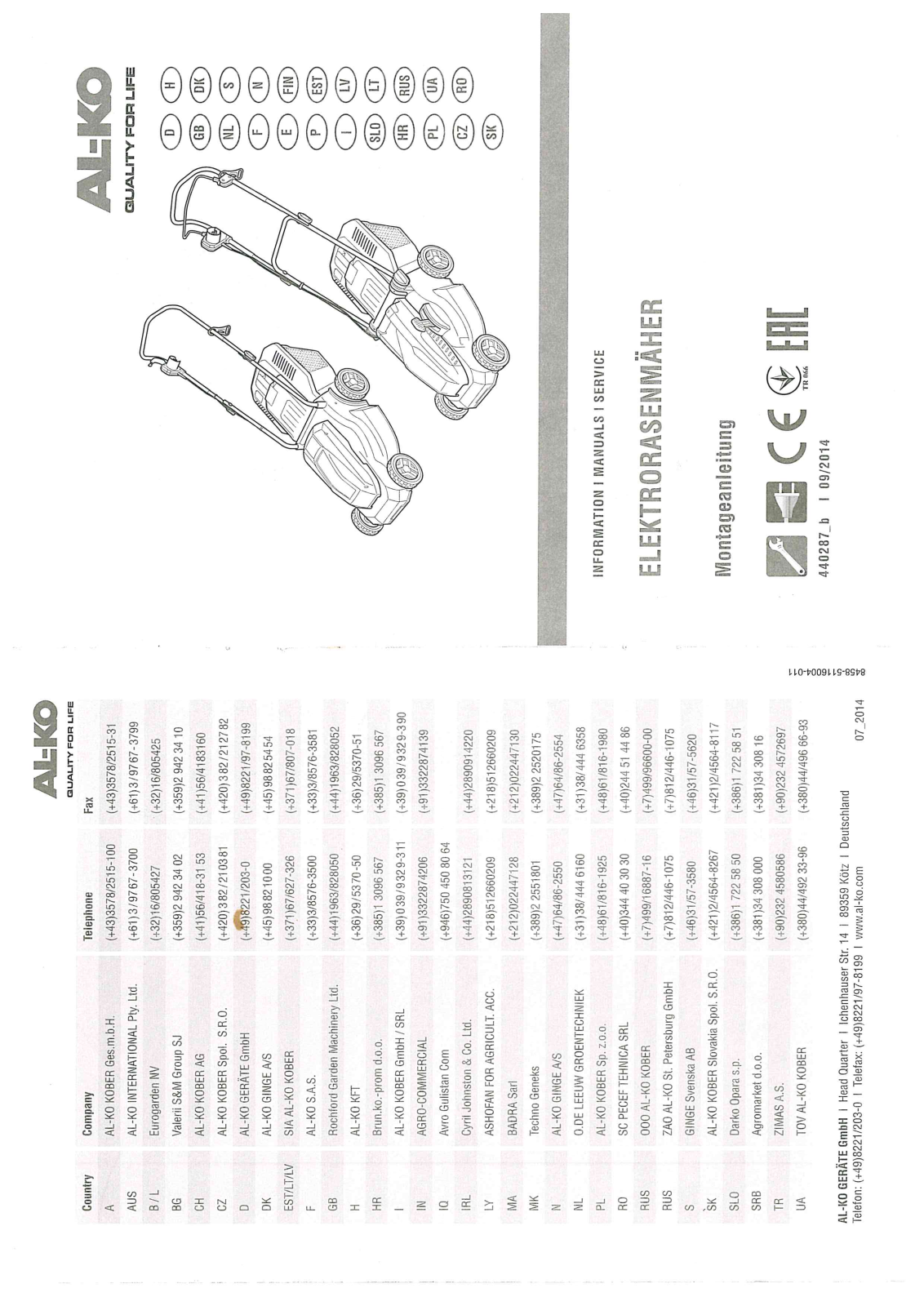 AL-KO 3.85 E Classic User Manual