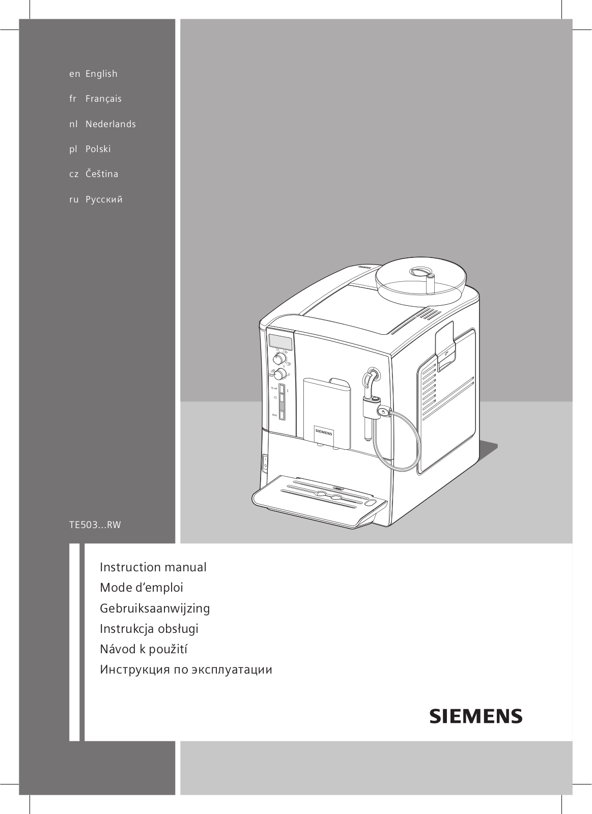 SIEMENS TE503201, TE503501 User Manual