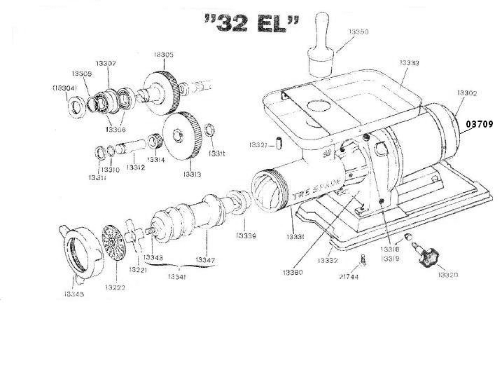 Omcan Food Machinery 32 EL Parts List