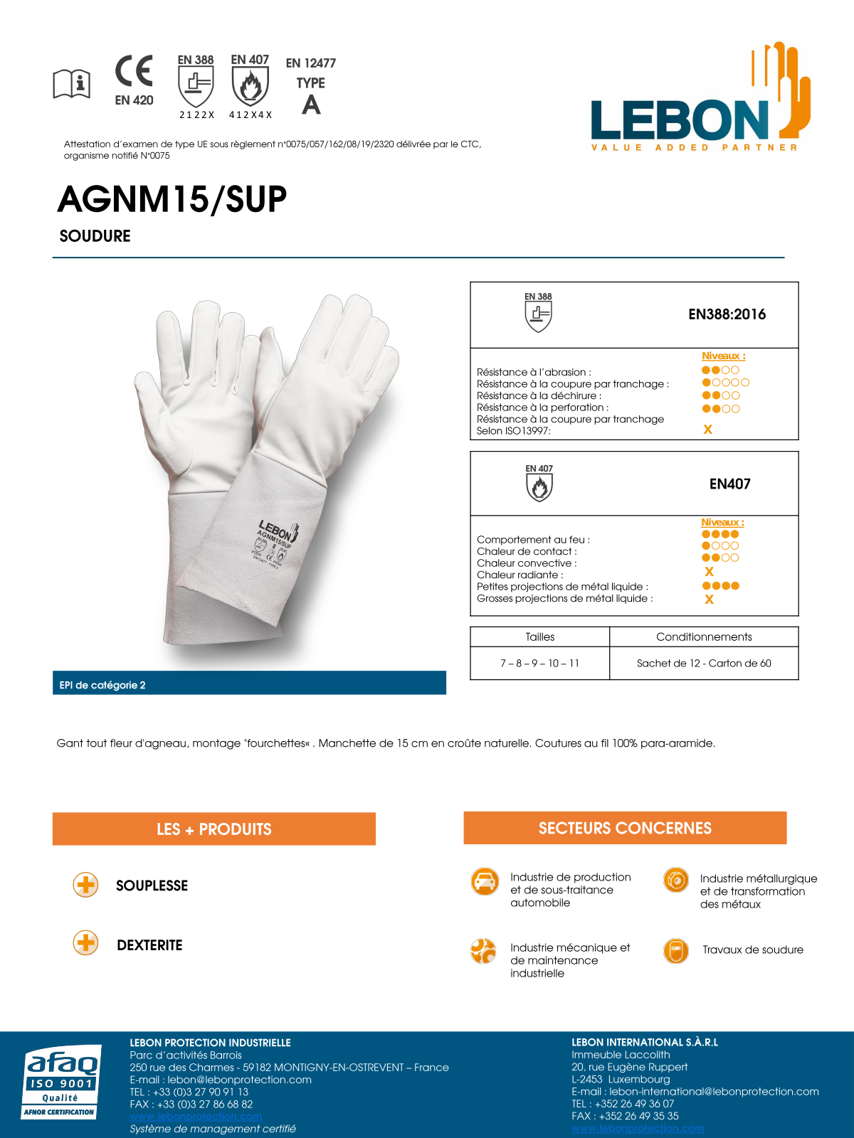 Lebon AGNM15/SUP Specification - ManualMachine.com