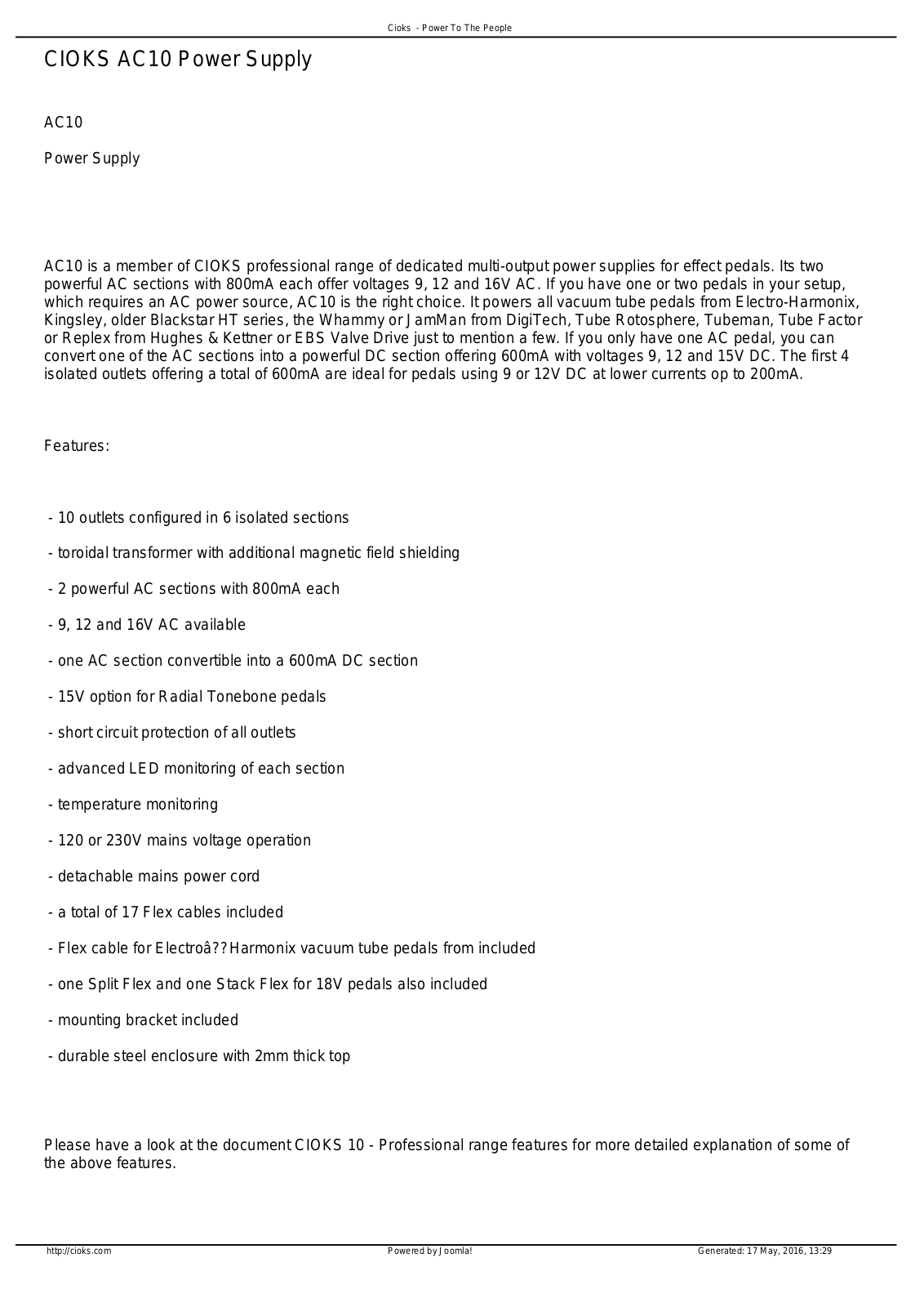 Cioks AC10 User Manual - ManualMachine.com