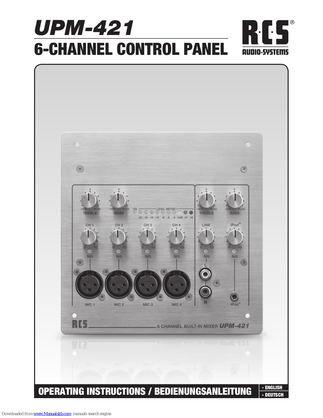 RCS UPM-421 Operating Instructions Manual