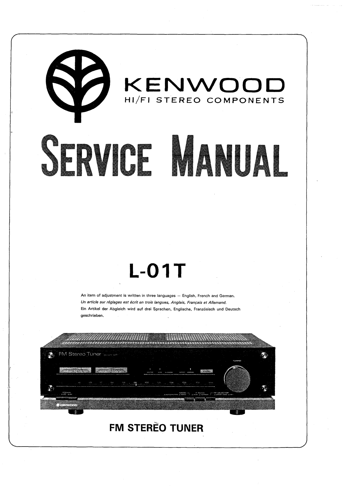 Kenwood L-01-T Service manual