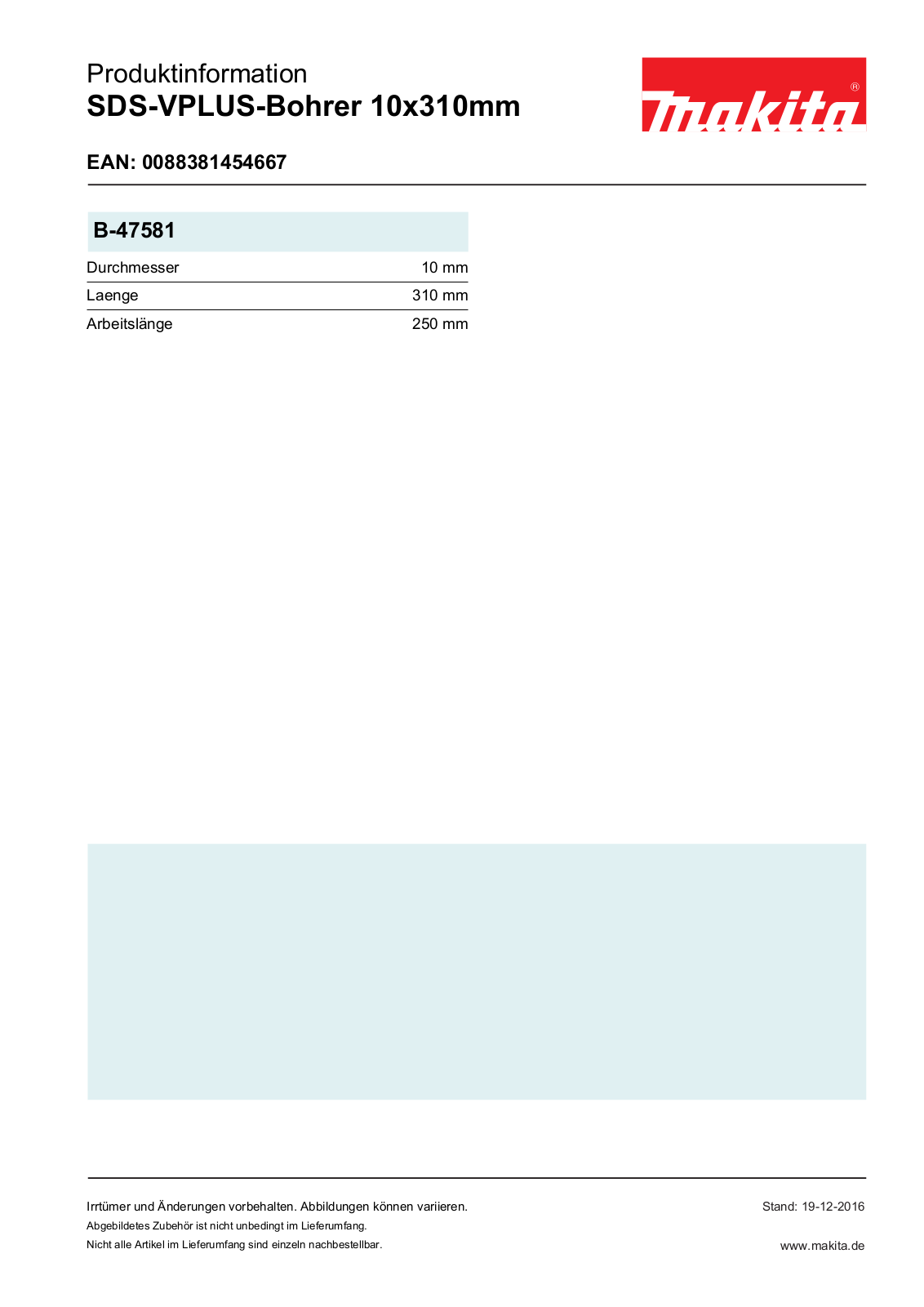 Makita B-47581 Service Manual