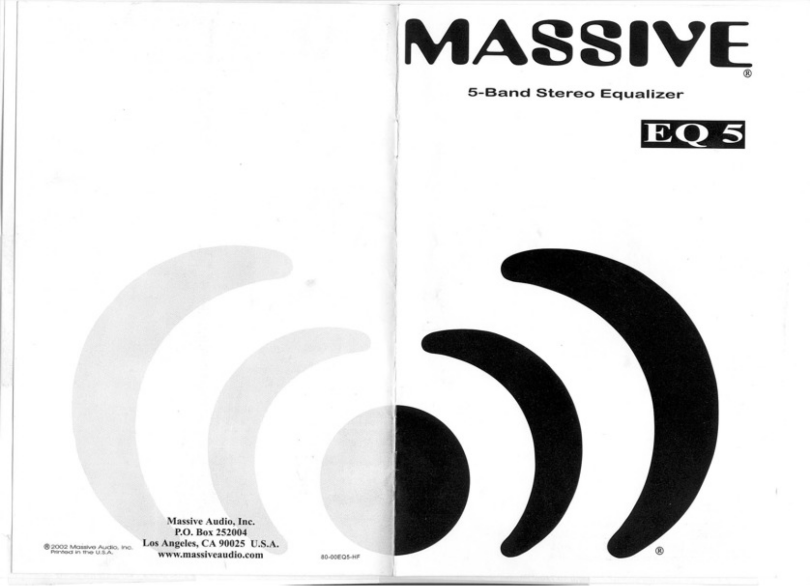 Massive Audio EQ5 Instruction Manual