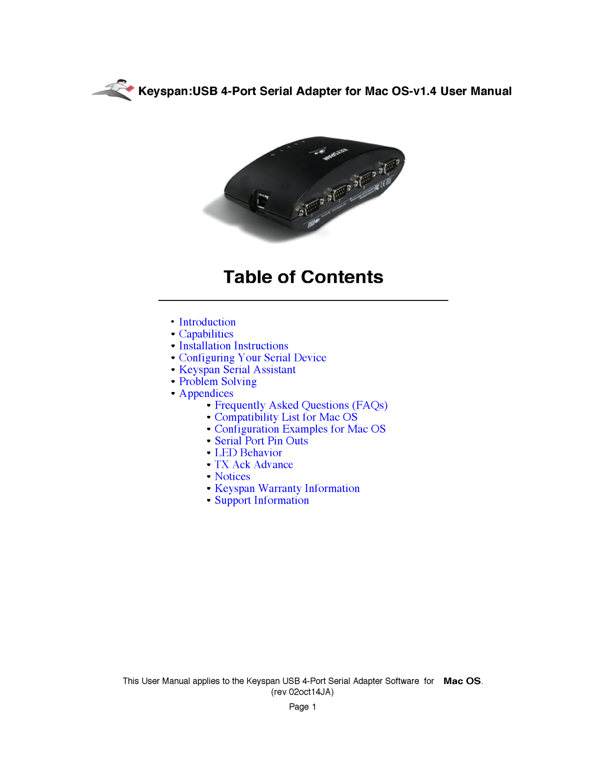 Keyspan USA-49WLC User Manual