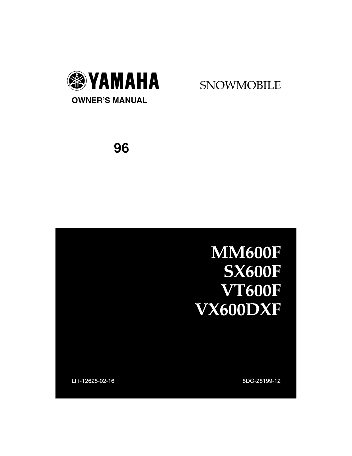 Yamaha VMAX 600 DELUXE, SX600, MOUNTAIN MAX 600 User Manual