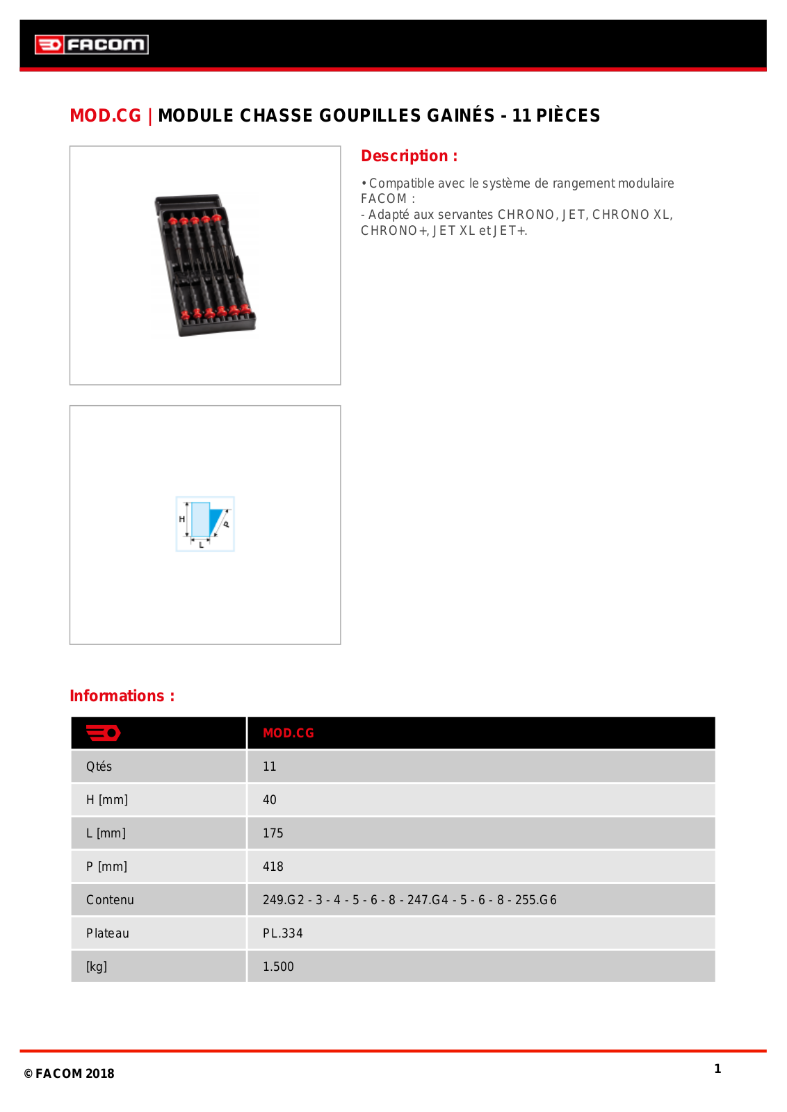 Facom MOD.CGPB Specification - ManualMachine.com