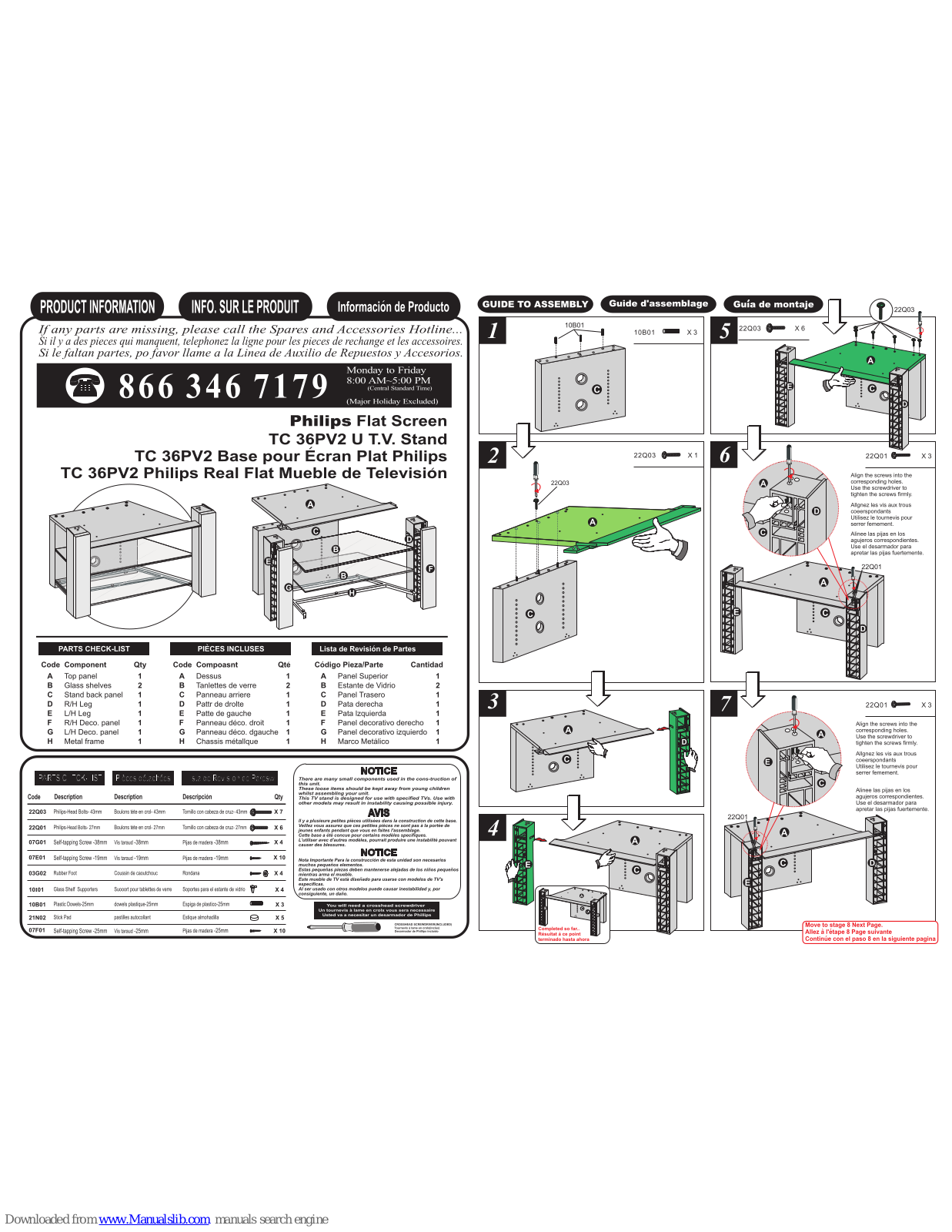 Philips TC 36PV2 U User Manual