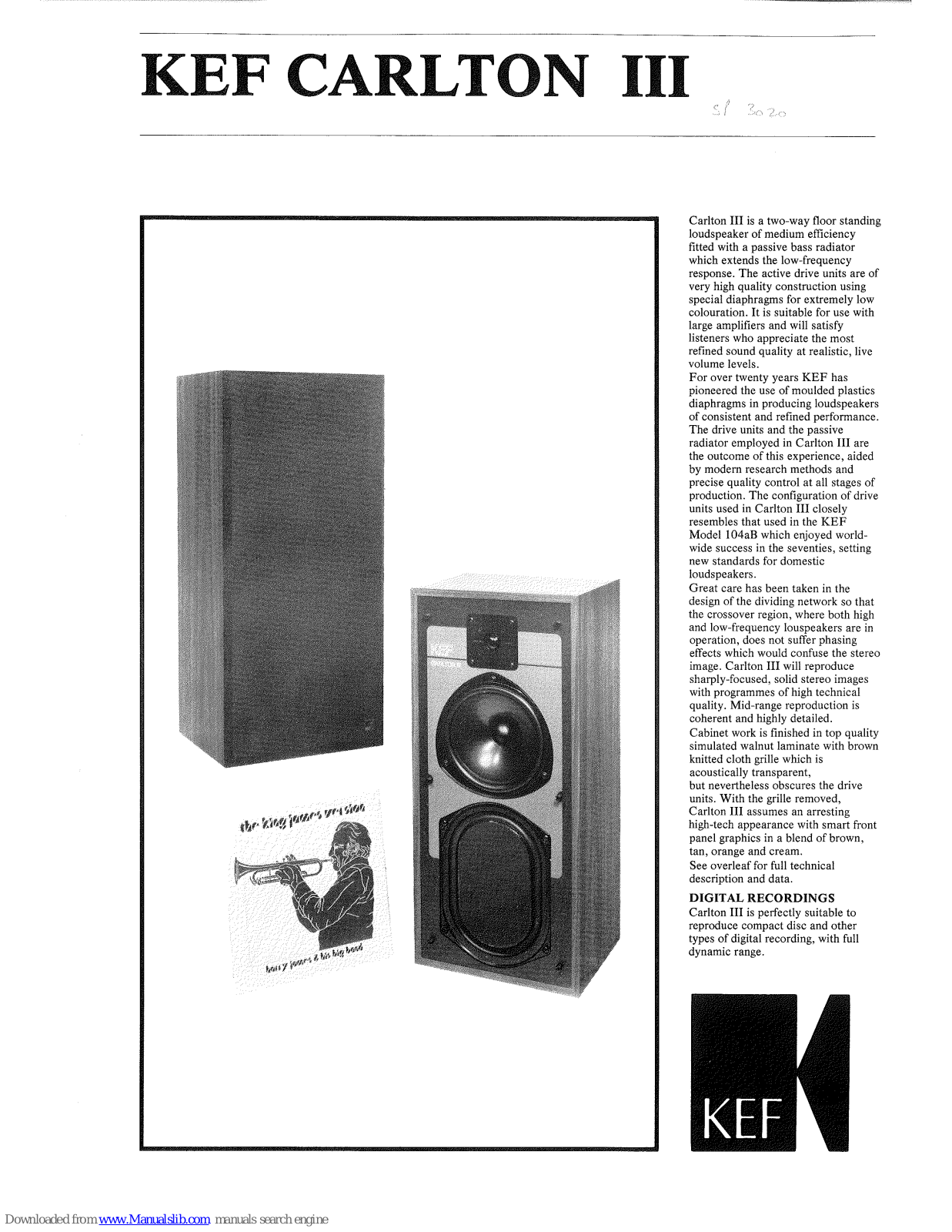 KEF carlton III Specification - ManualMachine.com