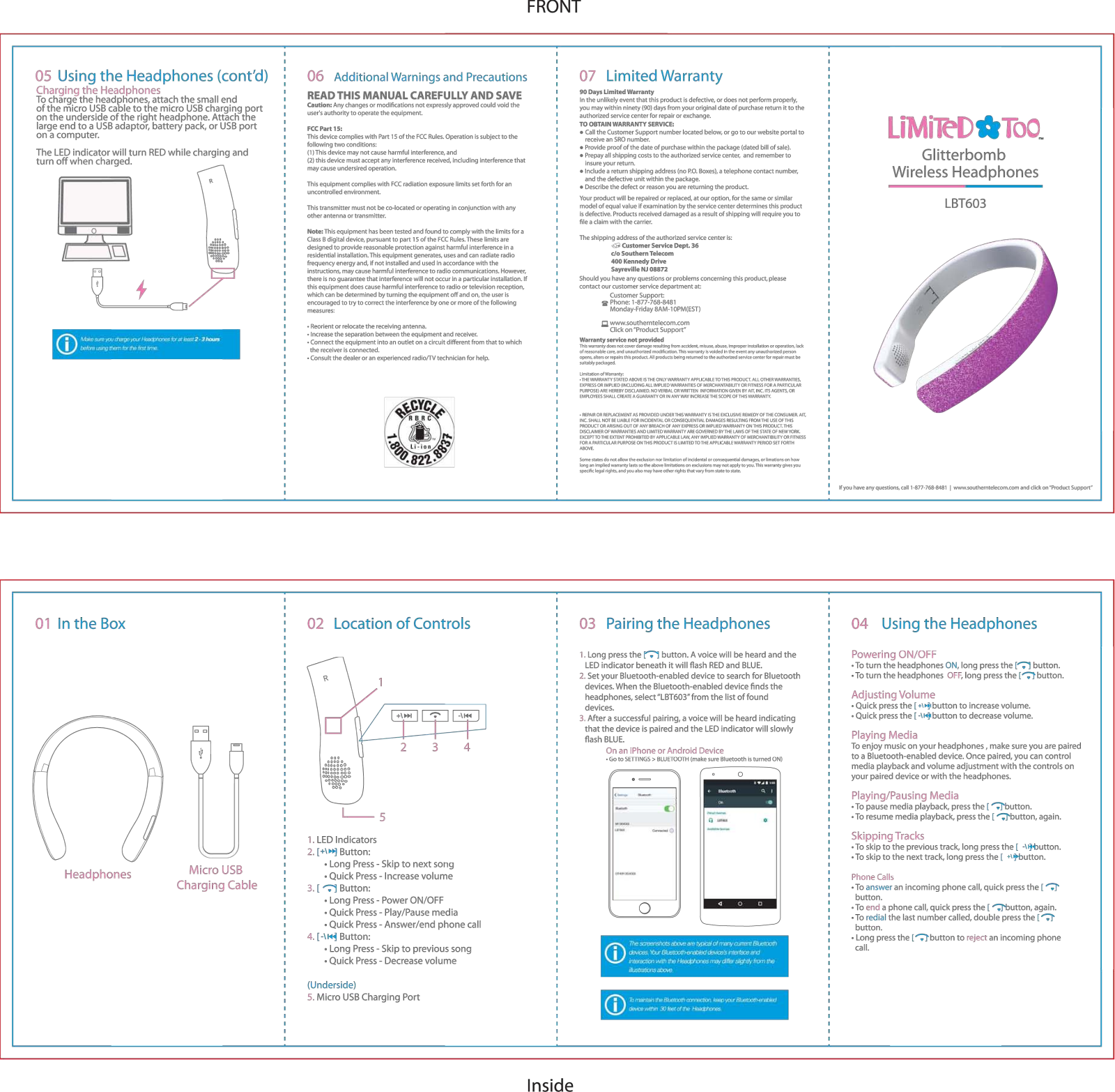 Limited TOO LBT603 User Manual