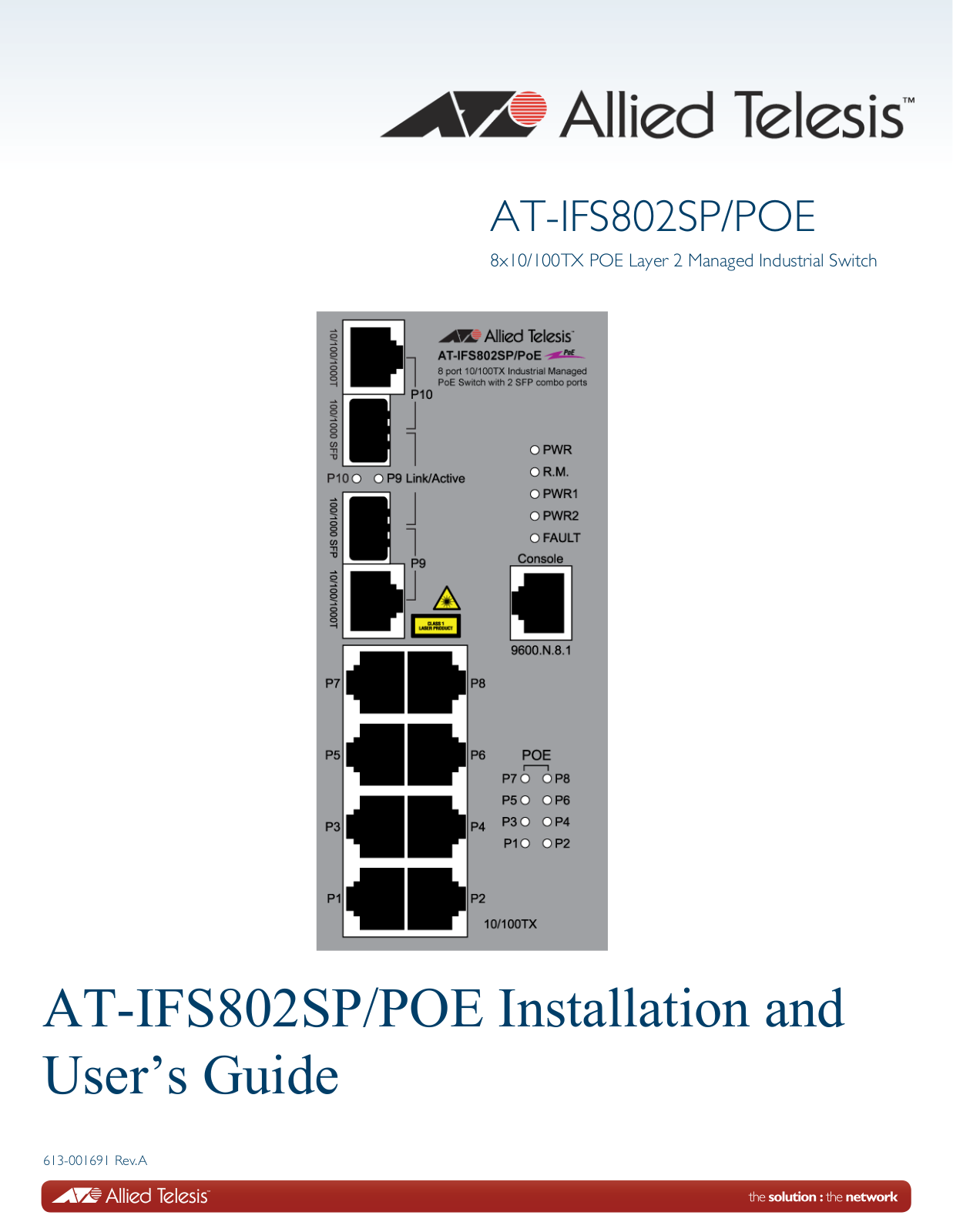 Allied Telesis AT-IFS802SP/POE User Manual